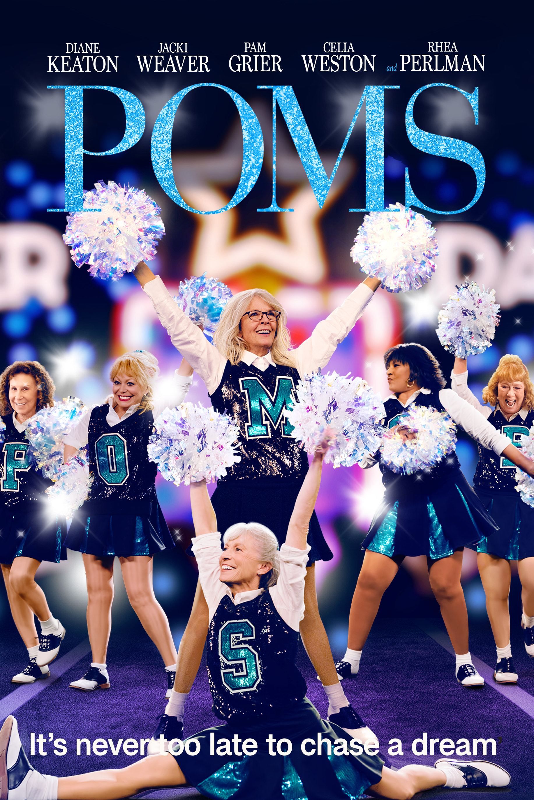 Movie called POMS, starring Diane Keaton. Produced by Andy Evans