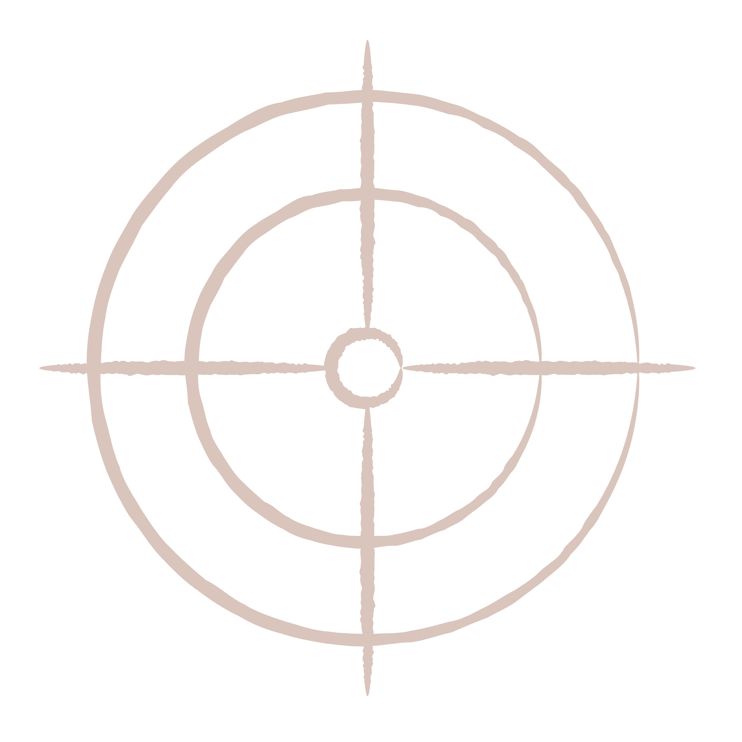 Cible de tir avec concentriques et croix centrale, en couleur beige clair sur fond blanc.