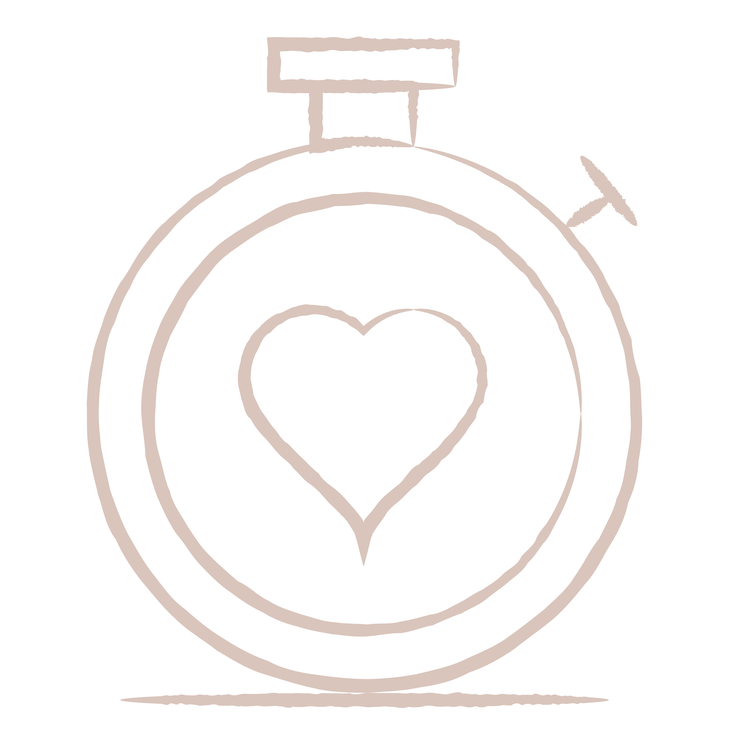 Un dessin simple d'une montre avec un cœur au centre, symbole d'amour ou de passion.