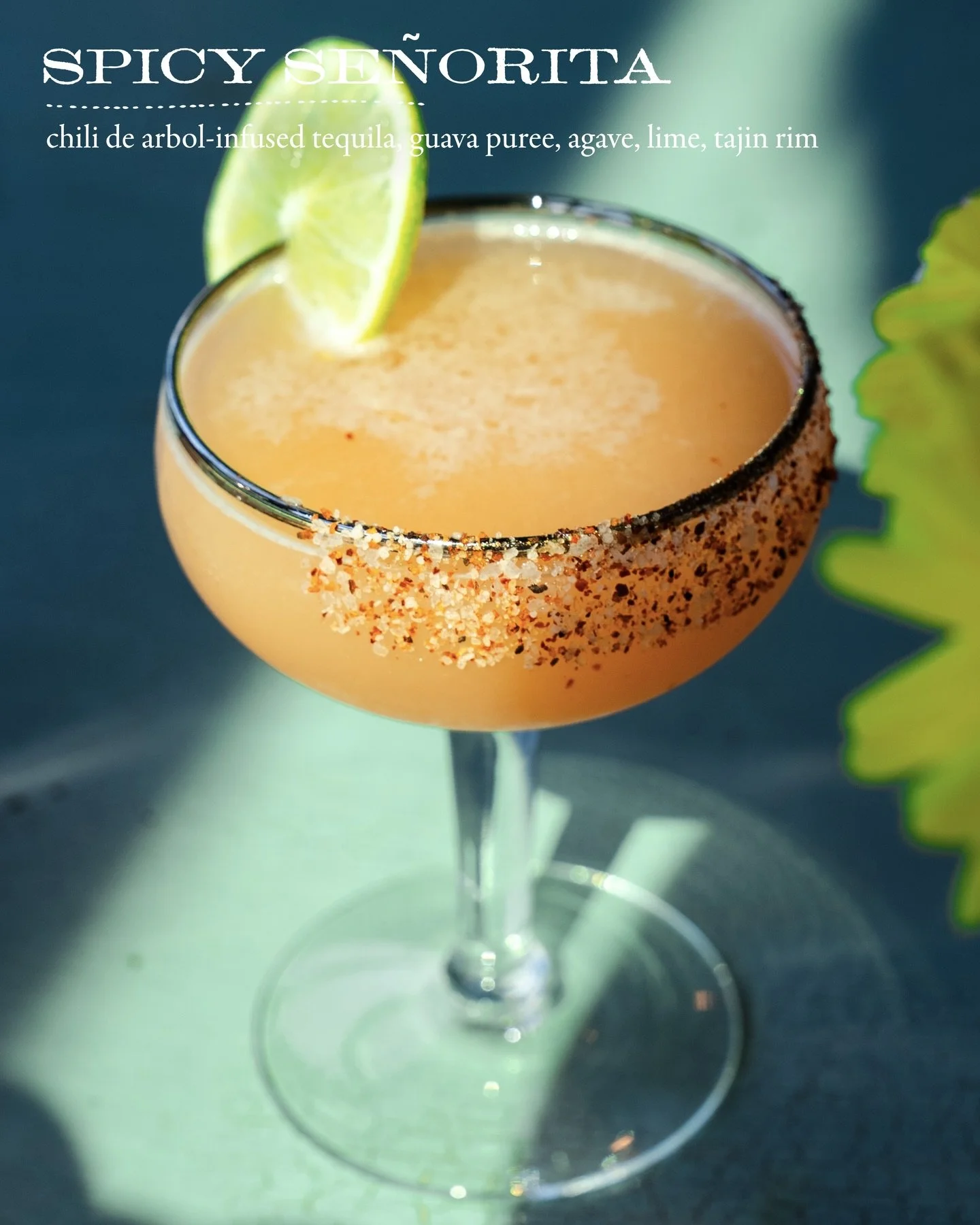 Friday! Here is one of our new seasonal cocktails&hellip;the Spicy Se&ntilde;orita! Chili de arbol infused tequila, guava puree, agave, lime, and a tajin rim. Swipe to see the full seasonal menu and then come and see us this weekend.