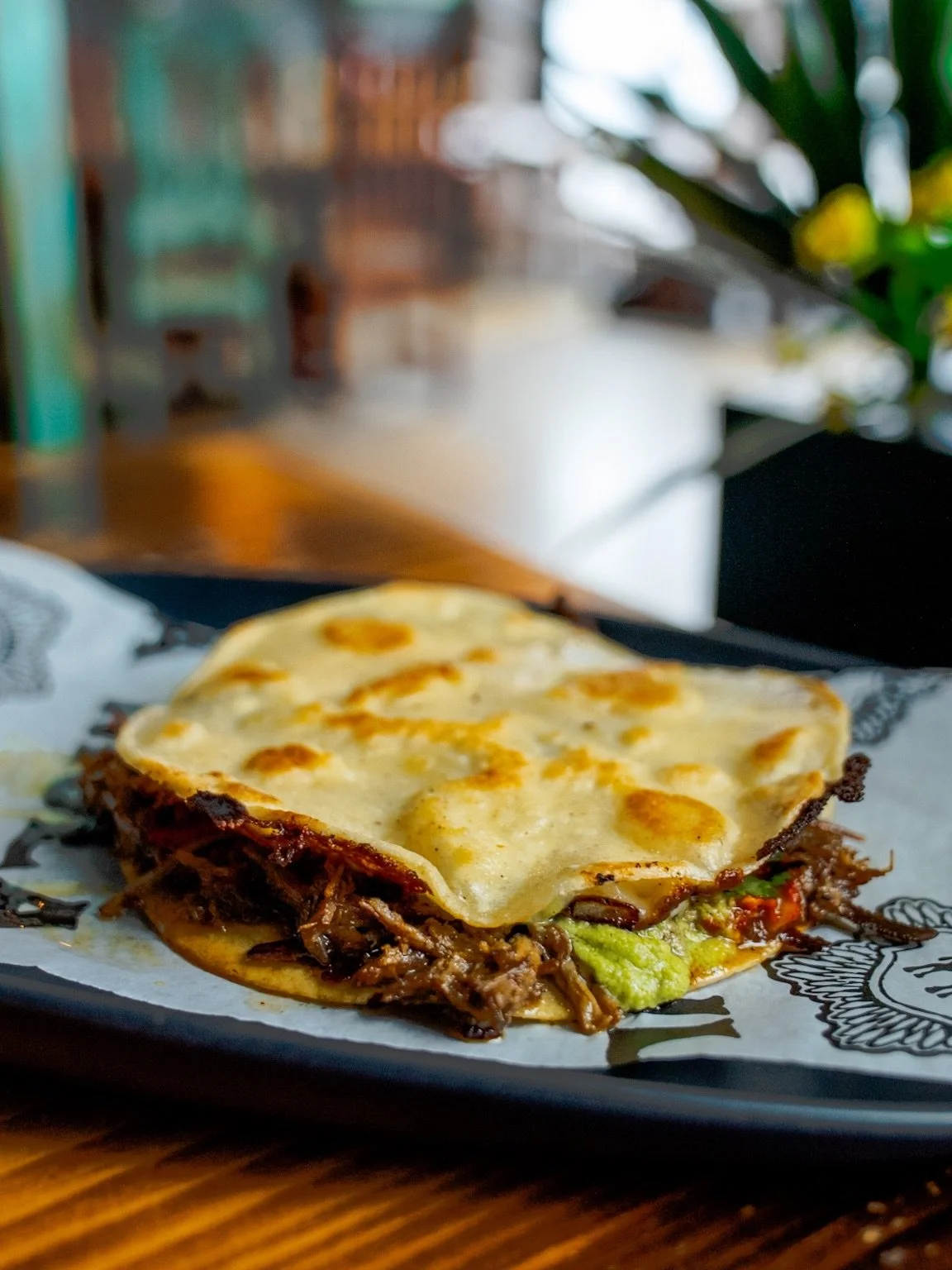 Weeknights aren&rsquo;t so bad when you have a NEW TACO to try. Introducing our Vampiro Tacos! Melted oaxaca cheese, onion, cilantro, casera salsa, and salsa roja between two tostadas. Your choice of asada or barbacoa. Now available for a limited tim