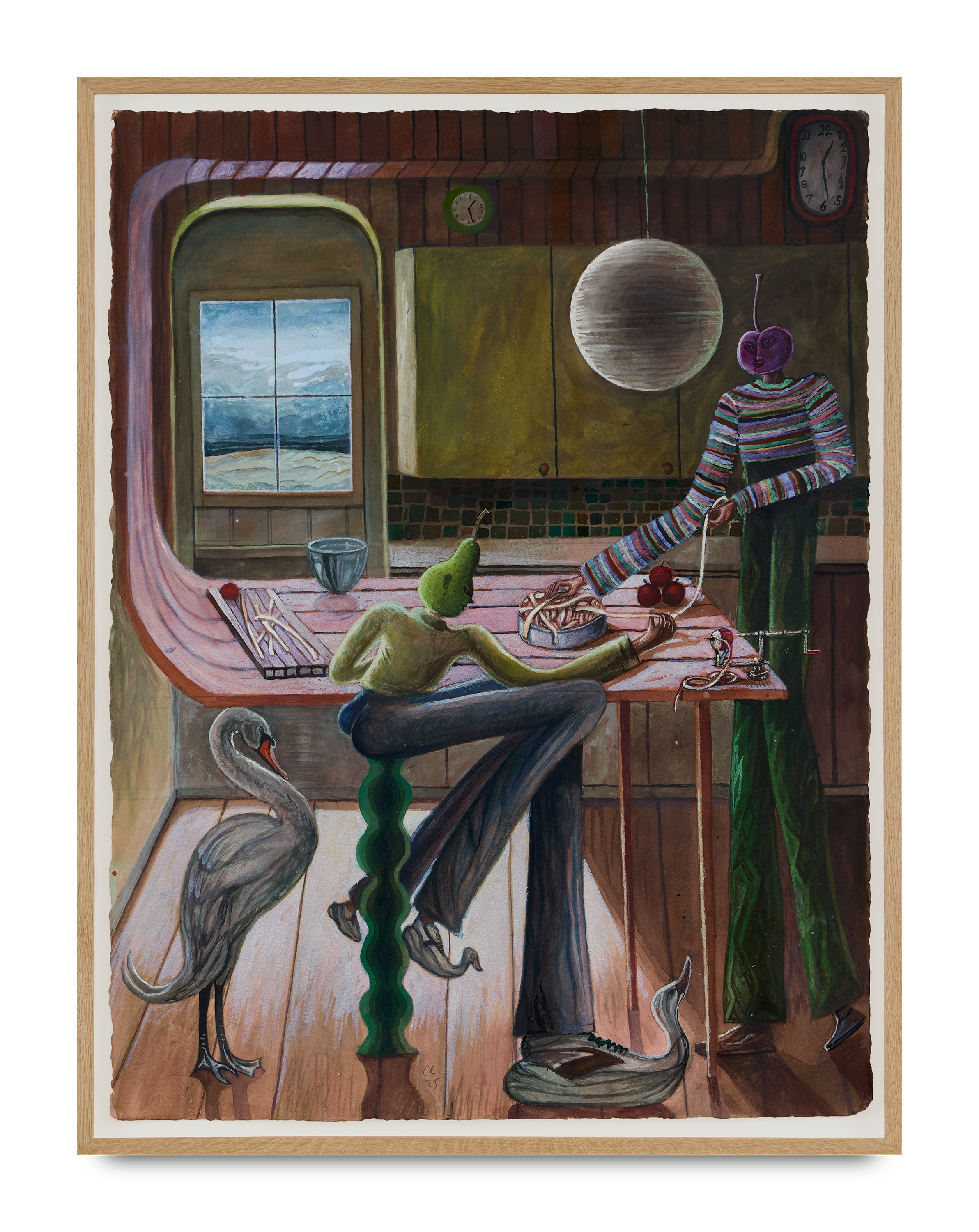 Charlie Roberts
Friedrich apple pie, 2025
Watercolor and pencil on paper
82 x 62.5 cm framed