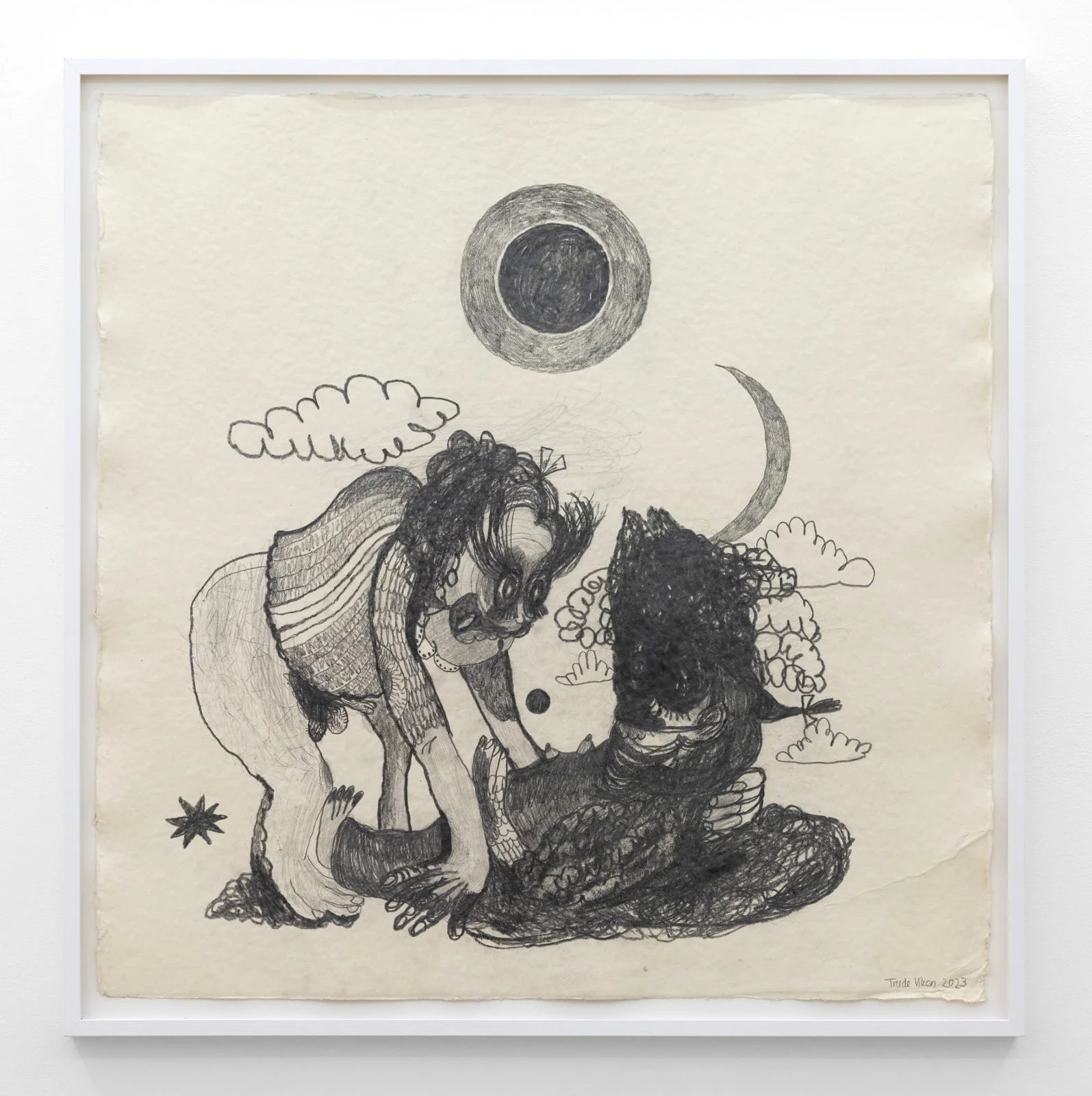 Trude Viken
Black & White Scene 1, 2023
Graphite on paper
88.5 x 88.5 cm (framed)