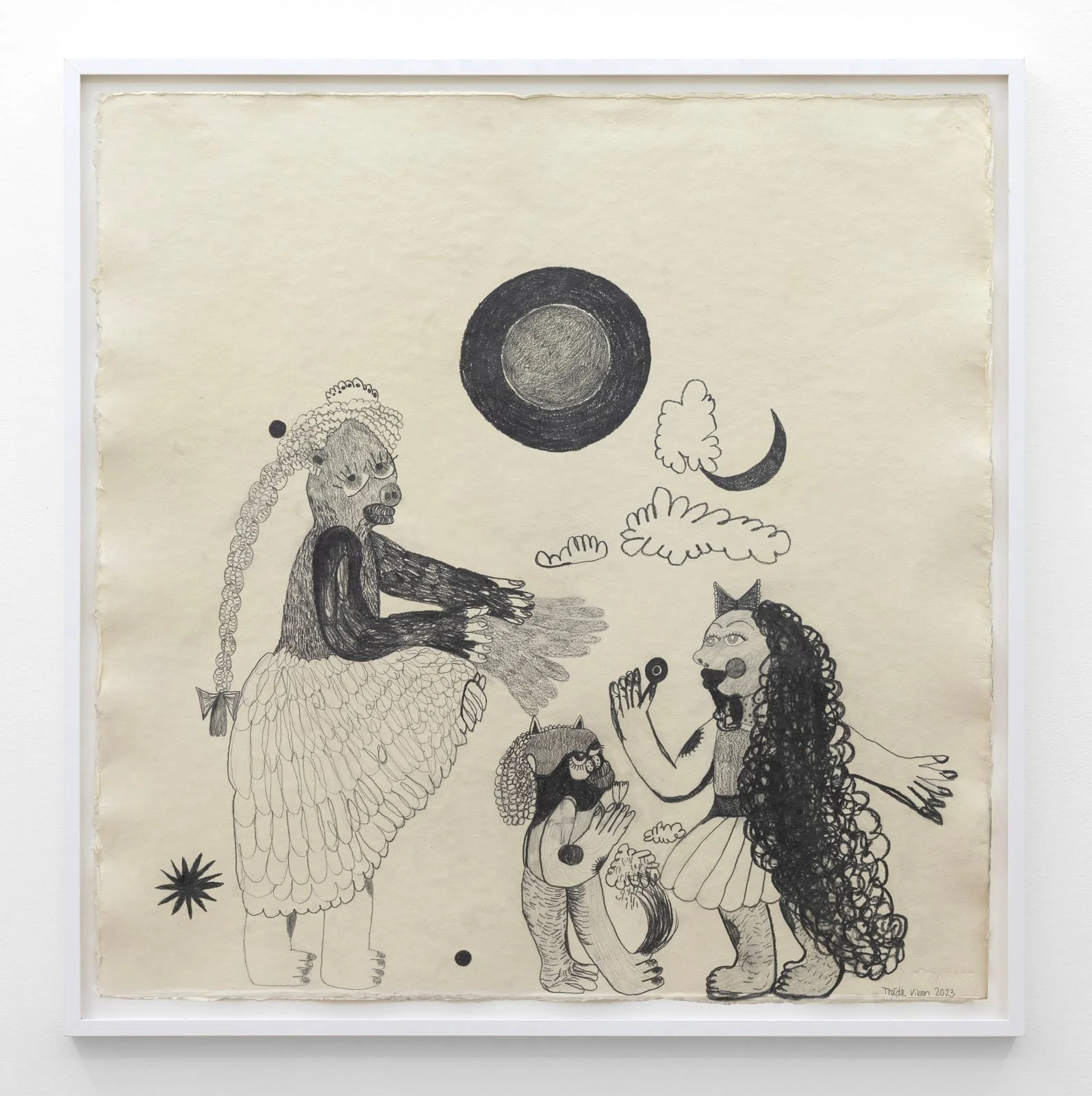 Trude Viken
Black & White Scene 2, 2023
Graphite on paper
88.5 x 88.5 cm (framed)