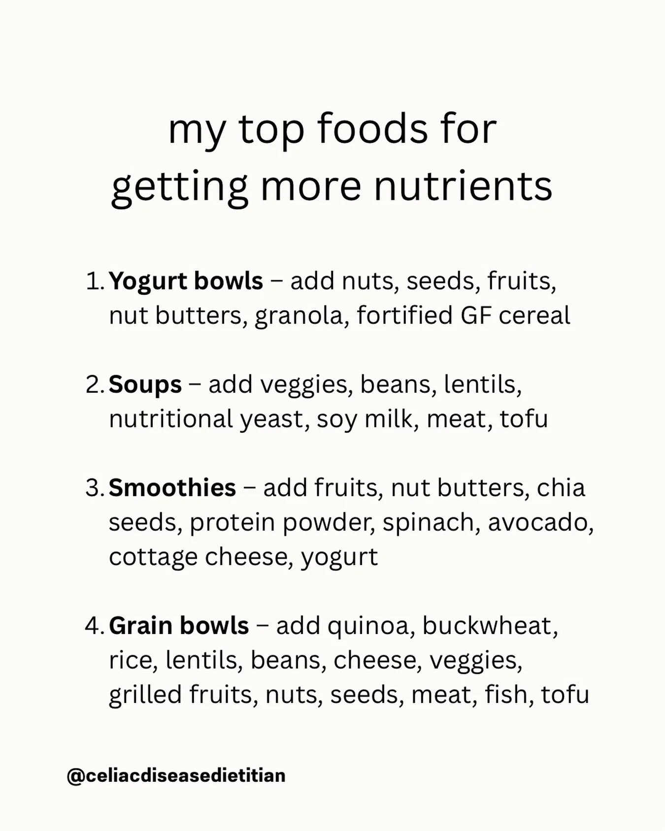 Always trying to pack as much nutrient dense food as I can into my meals without making it time consuming. These are my go-to meals for staying on top of important nutrients with celiac disease. 

#celiac #celiacdisease #celiacawareness #glutenfreefo