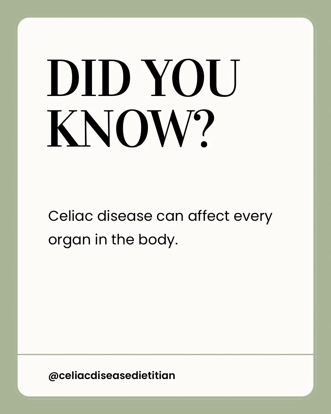 Celiac Disease Awareness month is almost over but we advocate all year long 🤝 

Some more facts to share about celiac disease. 

#celiac #celiacawareness #glutenfree #celiacdisease #celiacawarenessmonth 

Source: celiac.org