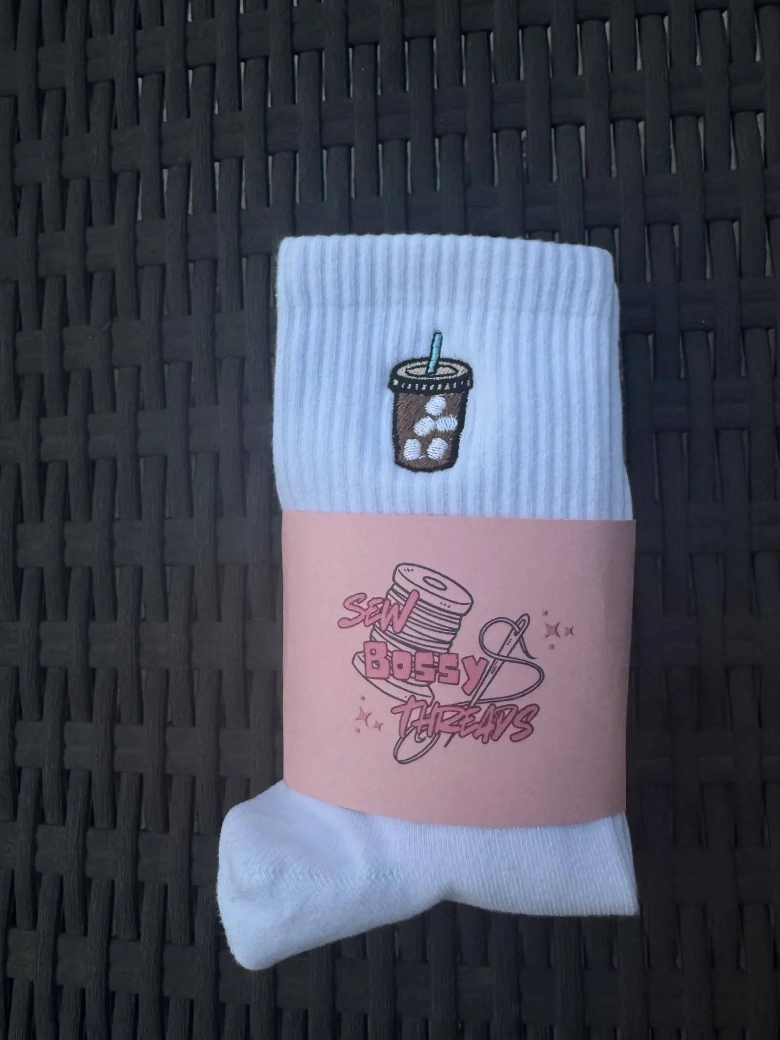 Iced Coffee Crew Socks