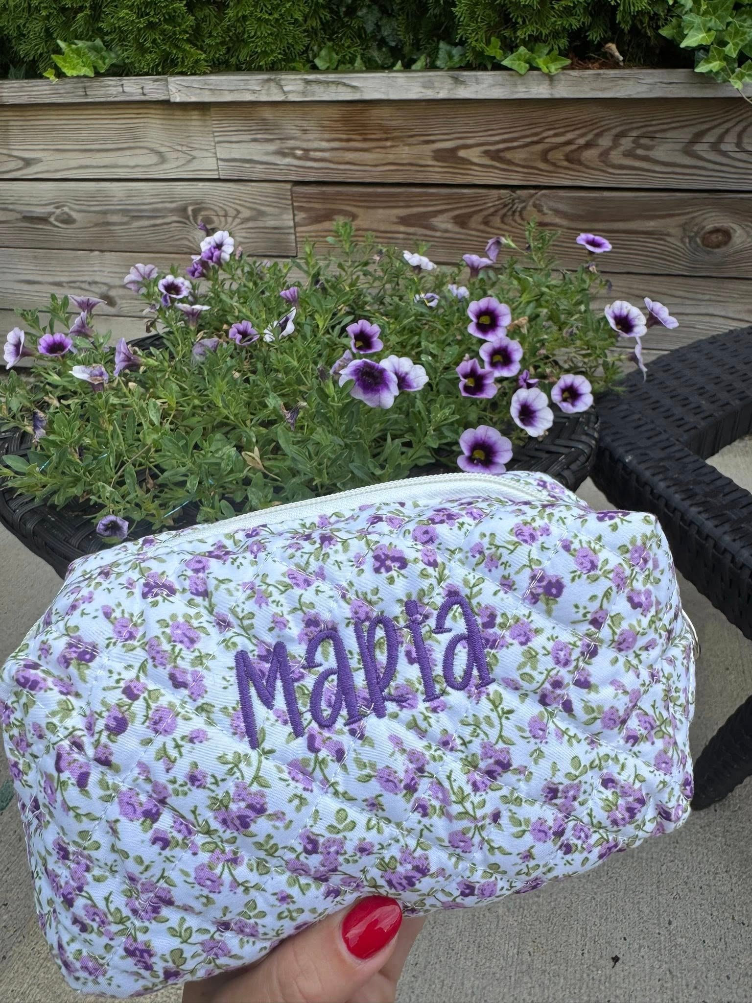 Floral Zipper Bag