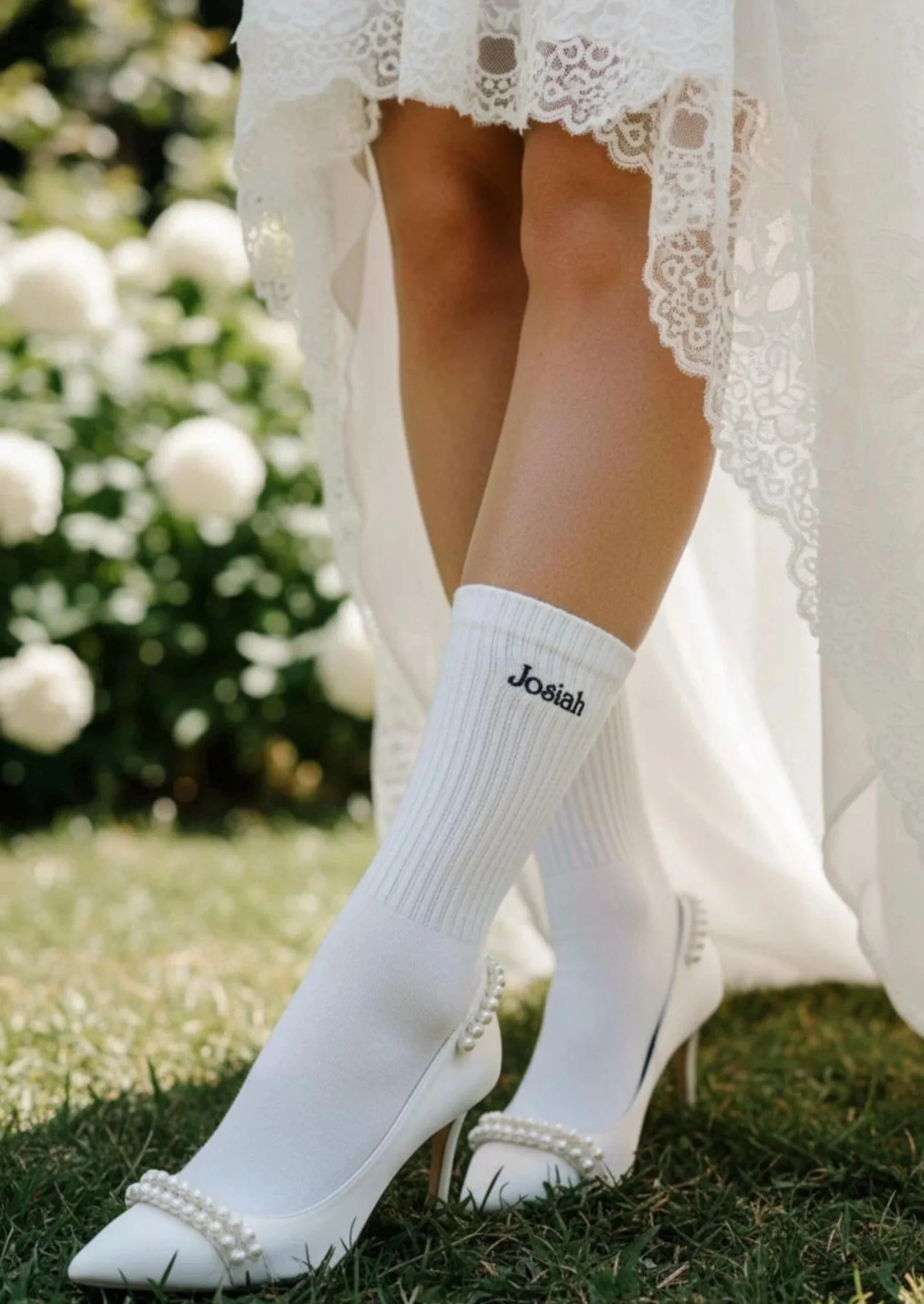 Custom Monogram Crew Socks