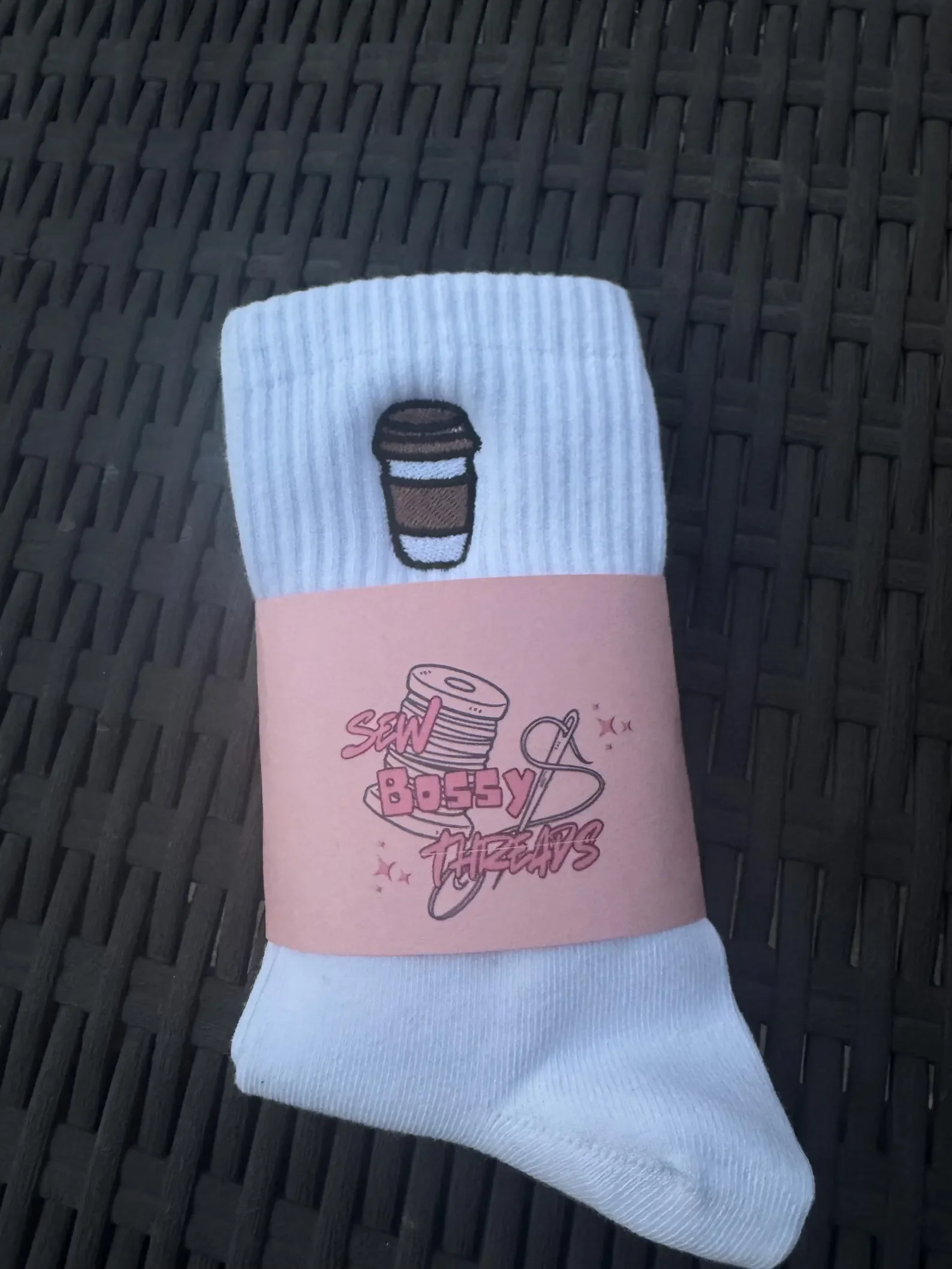 Latte Coffee Crew Socks