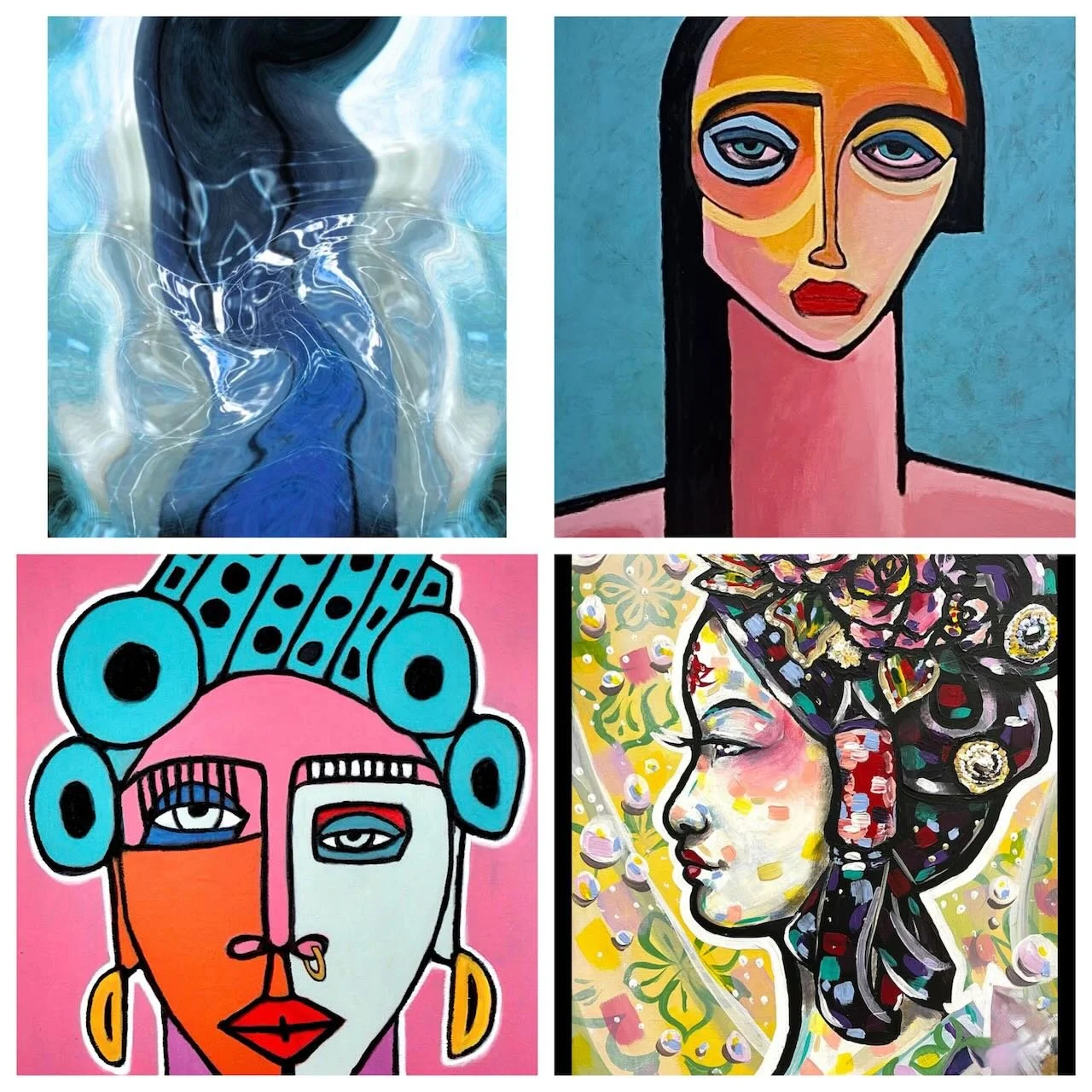 Modern Portraits - Faces | Figurative | Surreal | Glitch