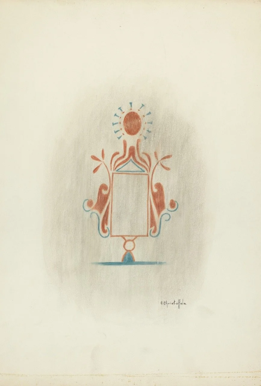 Wall Painting — Cornelius Christoffels (1941) |  Index of American Design watercolor. Public domain. Source: National Gallery of Art, Washington. | 3:2 (H:W) Available in various Aspect Ratios.
 
 
  
   
    ✅ Add to Set List
   
 