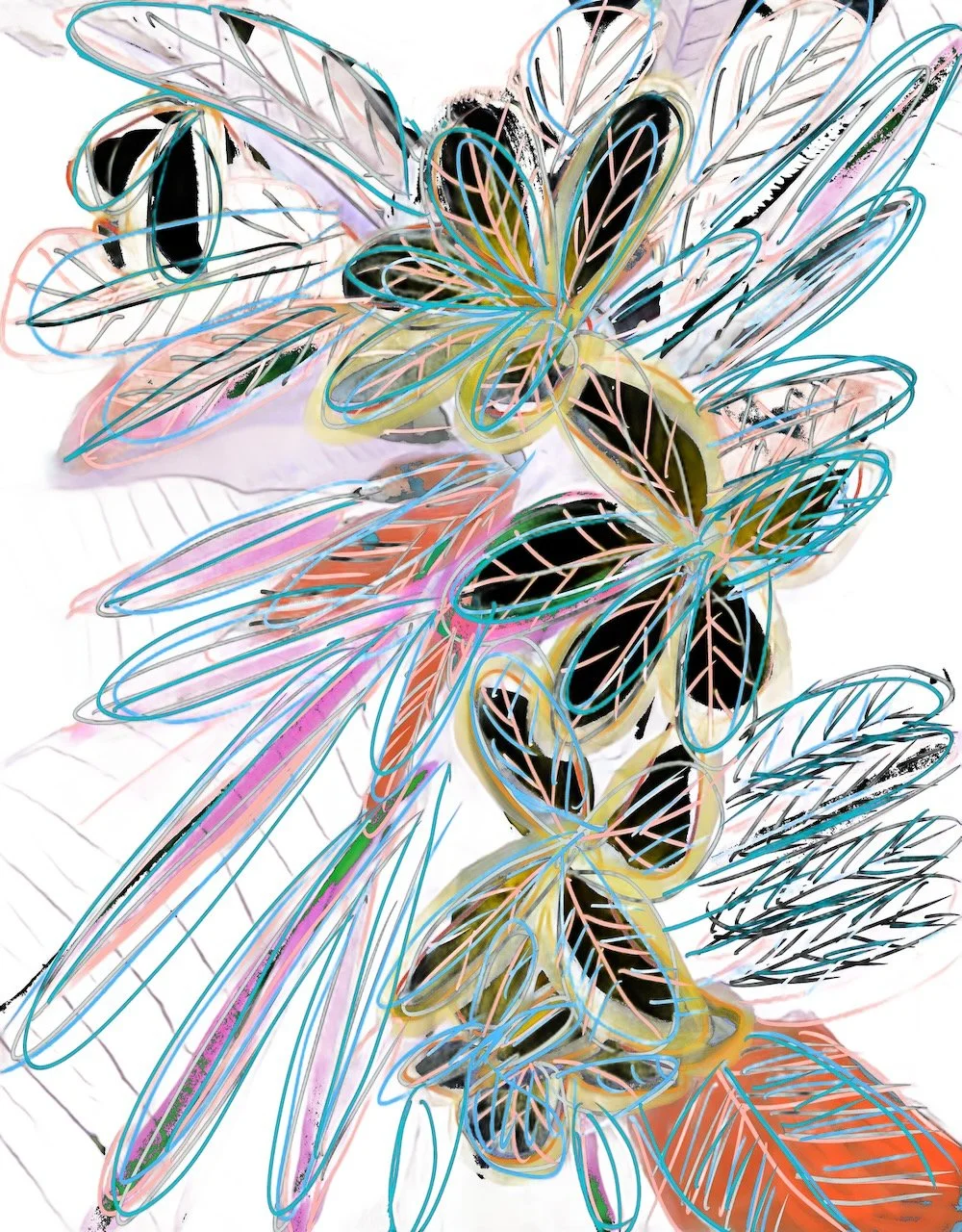 Botanical Overload - White Black | Digital Format Shown 4:3 (H:W) | Available in other Format Ratios & Colors | MORE VARIATION SAMPLES IN EXPRESSIVE ABSTRACTS & FLORAL WORKS
 
 
 
   
    ✅ Add to Set List
   
 