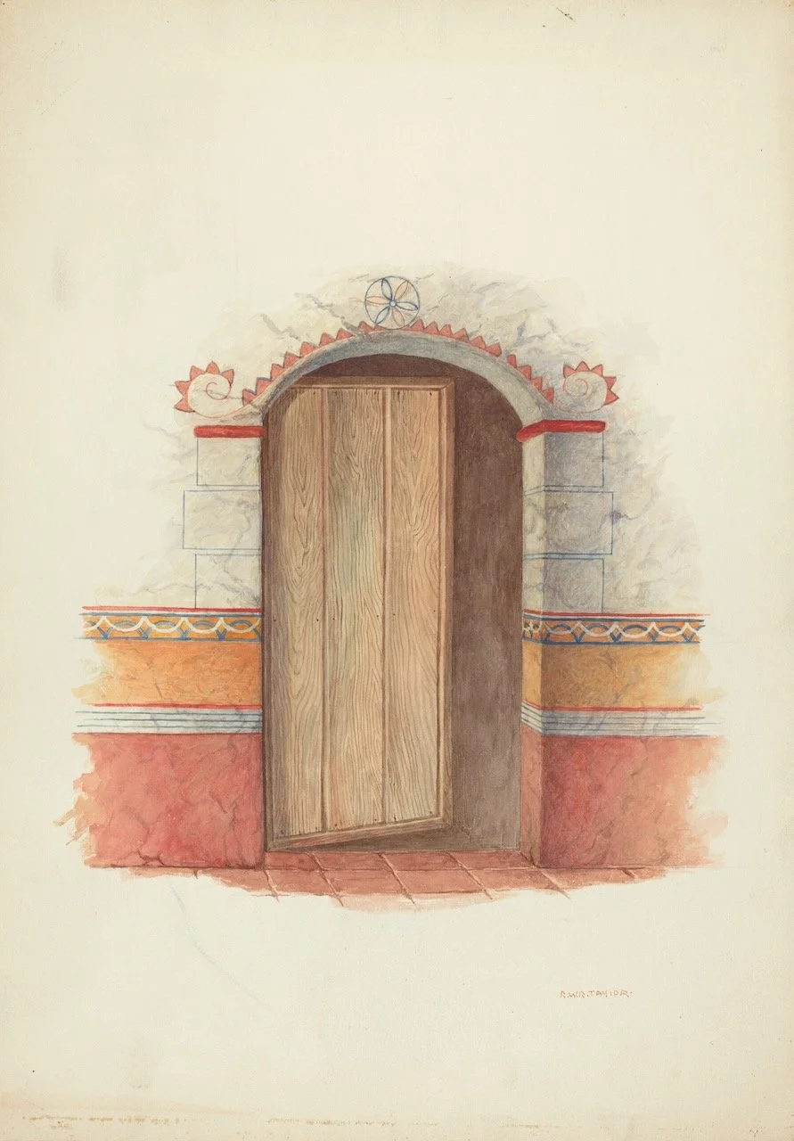 Wall Painting and Door ( Interior) (1941)— Cornelius Christoffels |  Index of American Design watercolor. Public domain. Source: National Gallery of Art, Washington. | 3:2 (H:W) Available in various Aspect Ratios.
 
 
  
   
    ✅ Add to Set List
   