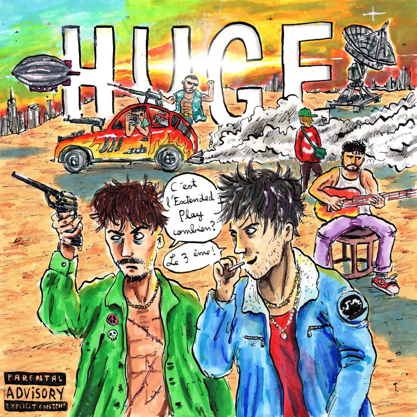 "EP 'Extended Play 3' de Huge, 13 titres recto