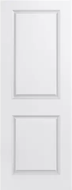 A white door with two smooth panels