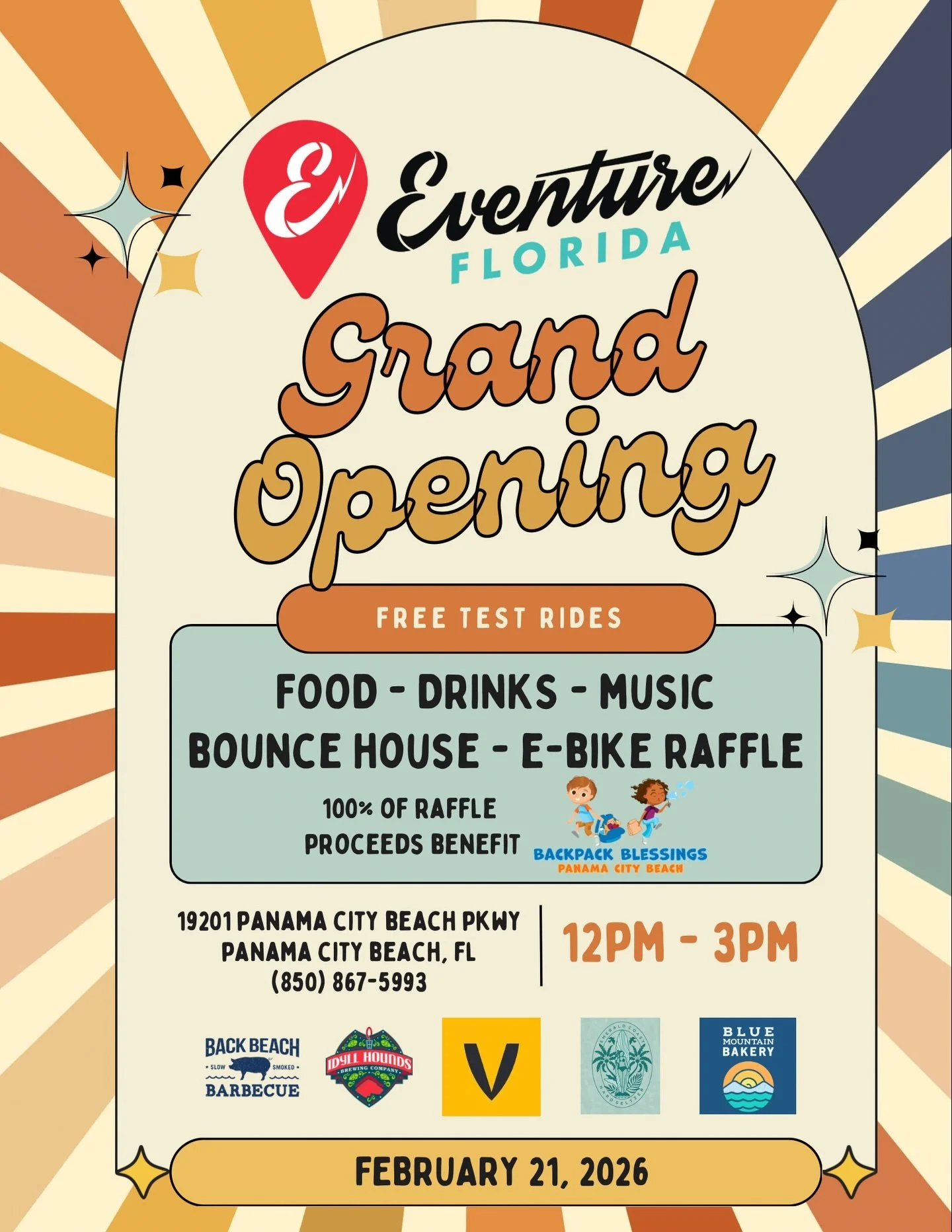 It&rsquo;s happening! 🎉
Saturday February 21st! 
Free test rides, good vibes, and a day worth showing up for &mdash; all for a great cause in support of @backpackblessingspcb. 💛

📍 PCB
🗓 Feb 21 
⏰ 12&ndash;3pm