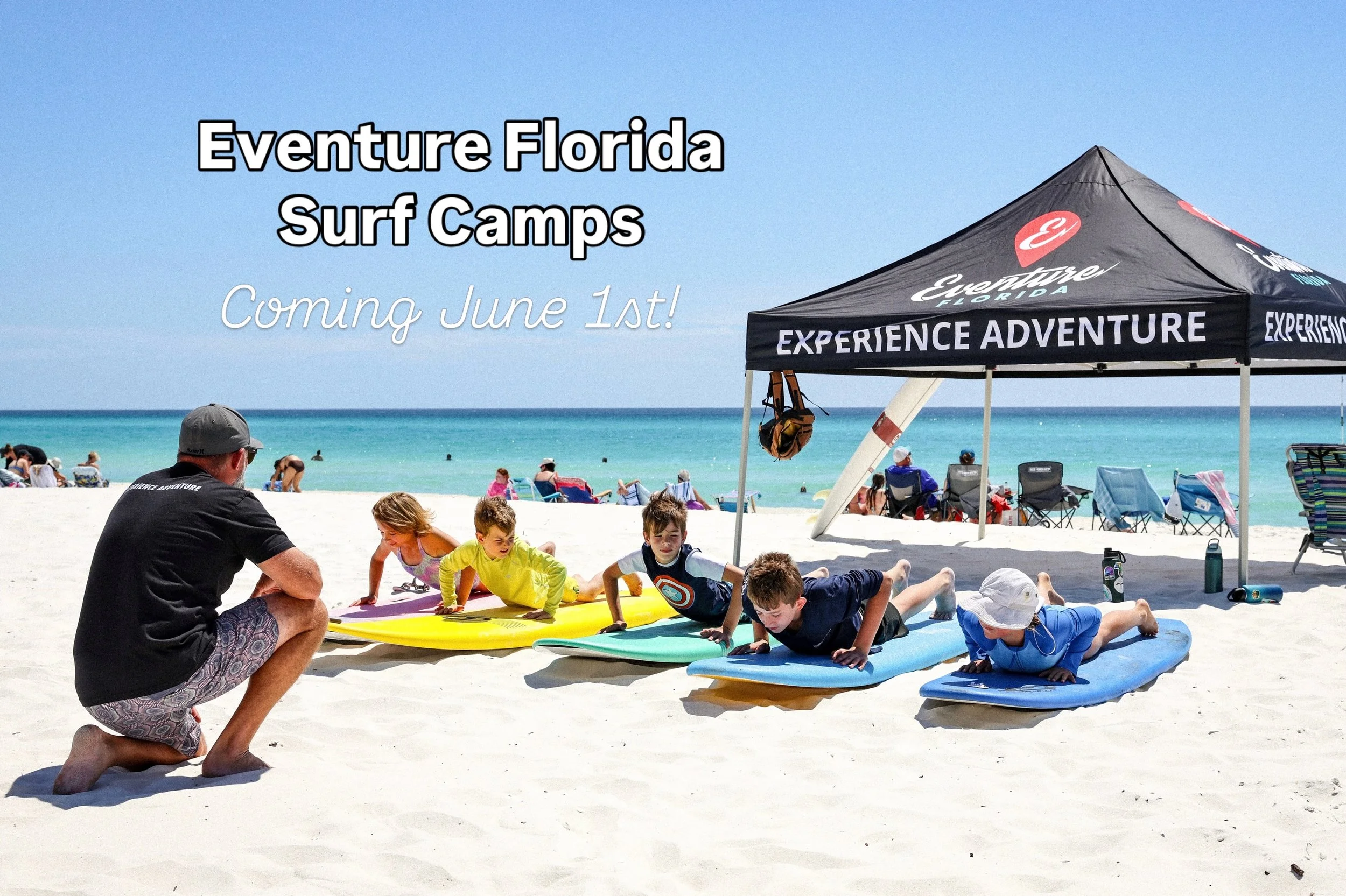 Ready to trade screen time for surf time this summer? 🌊 >📱

Eventure Florida Surf Camps are debuting June 1st!

Join us all season long across from Thomas Donut &amp; Snack Shop in Laguna Beach for salty air, surf sessions, and nonstop stoke. ☀️