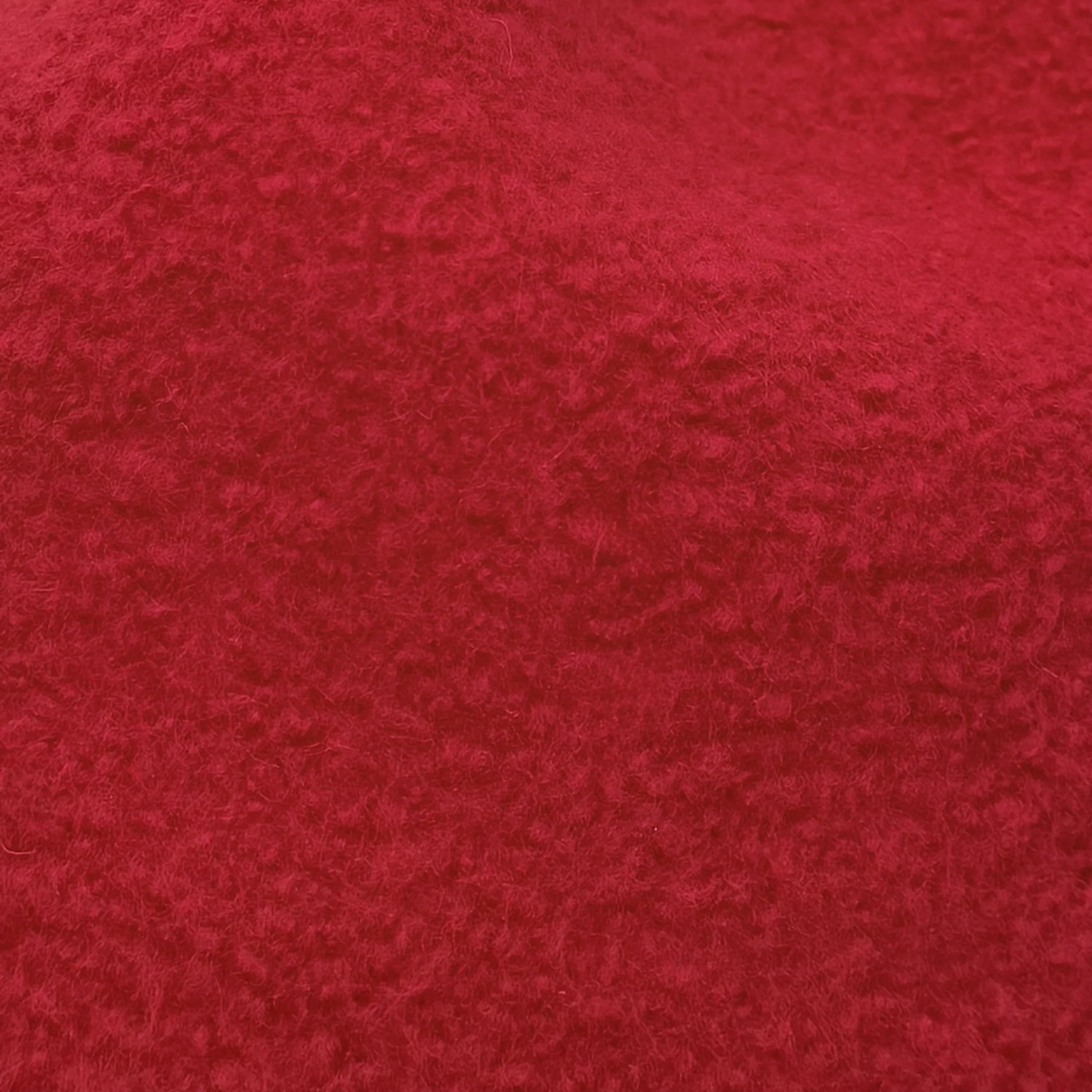 Bondon wool cashmere cap in Fire Red, texture view