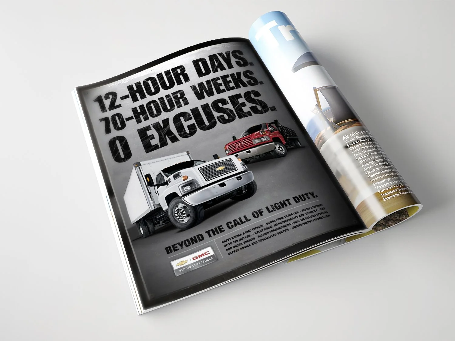 GMC Medium Duty Trucks print ad