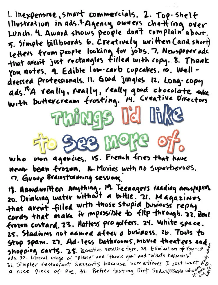 33 things I'd like to see more of