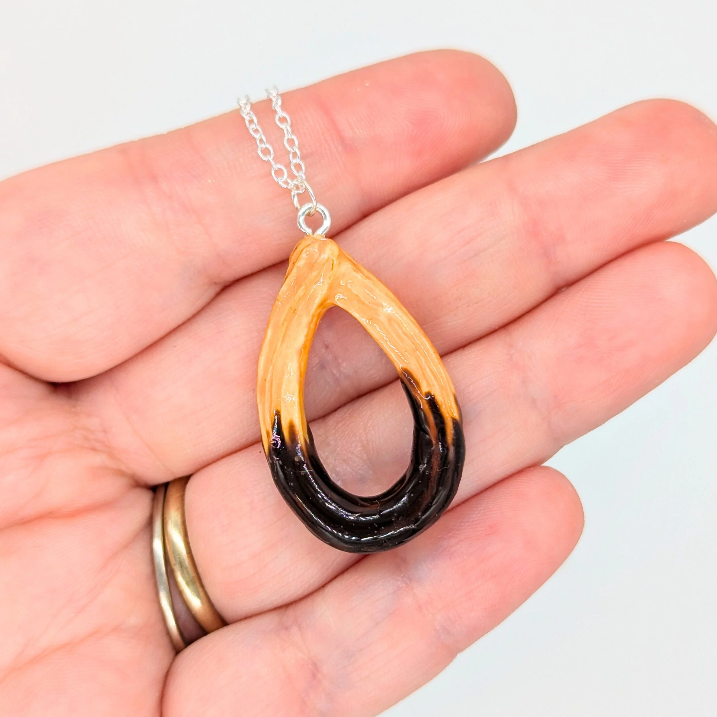 Chocolate Dipped Churro Necklace – Sculpted From Polymer Clay