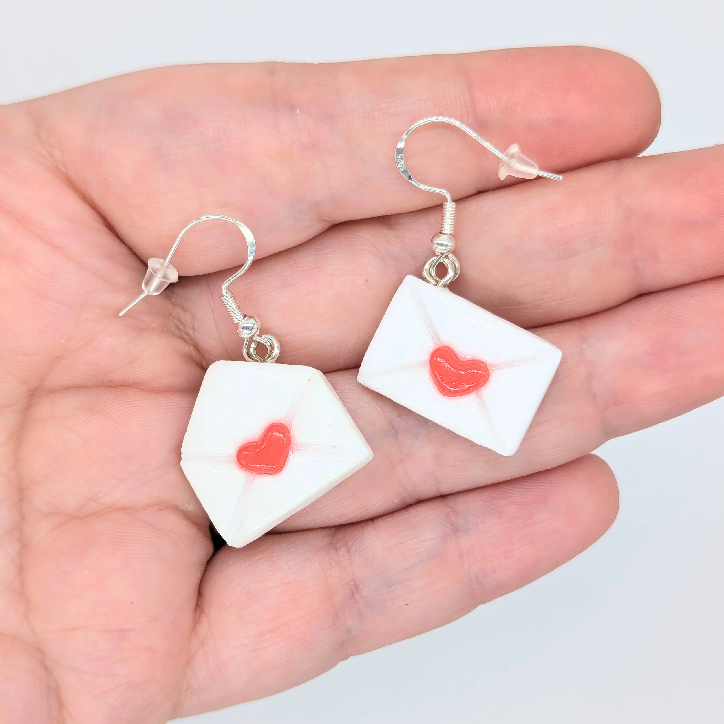 Valentine’s Love Letter Earrings – Sculpted From Polymer Clay