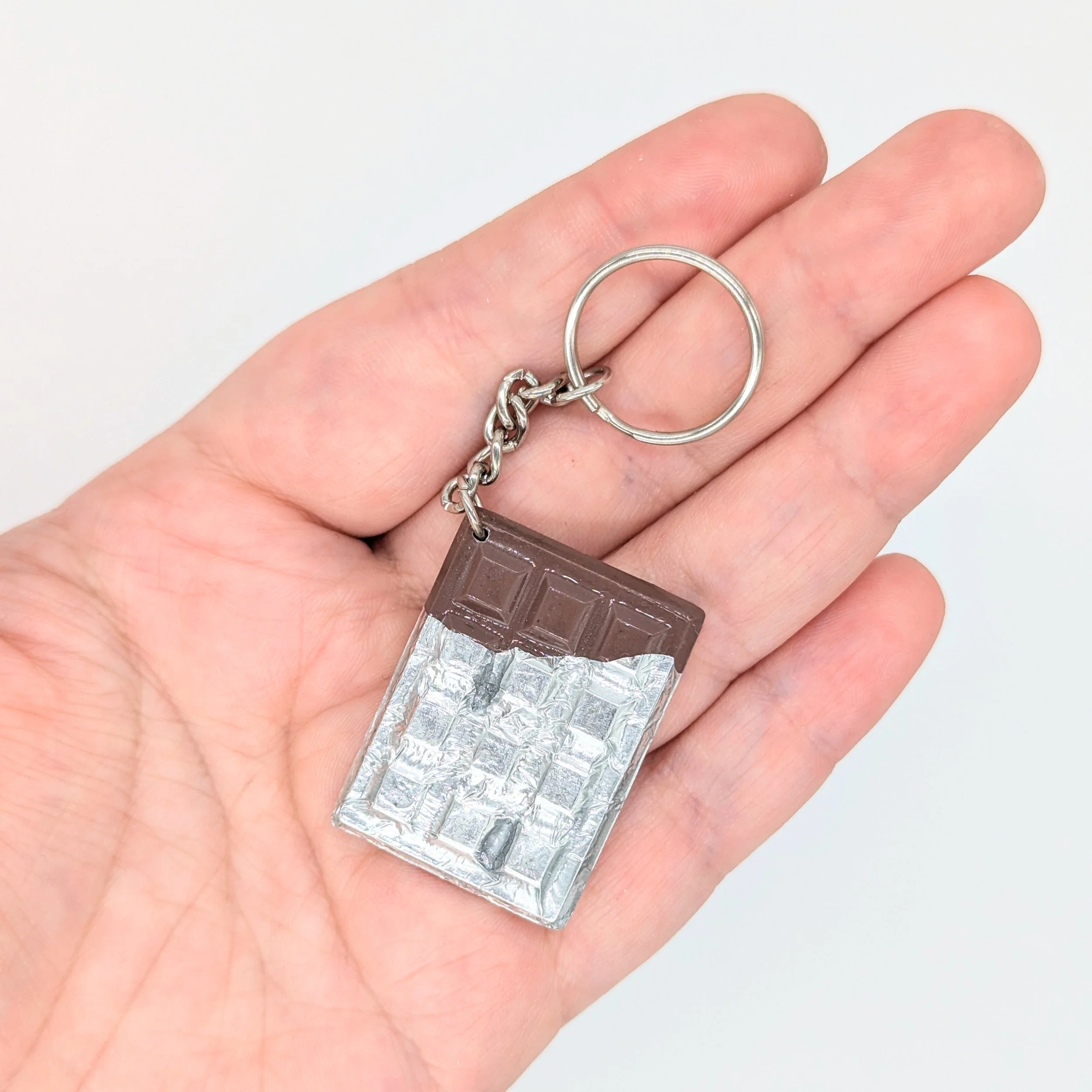Chocolate Bar Keyring – Handmade Resin Jewellery