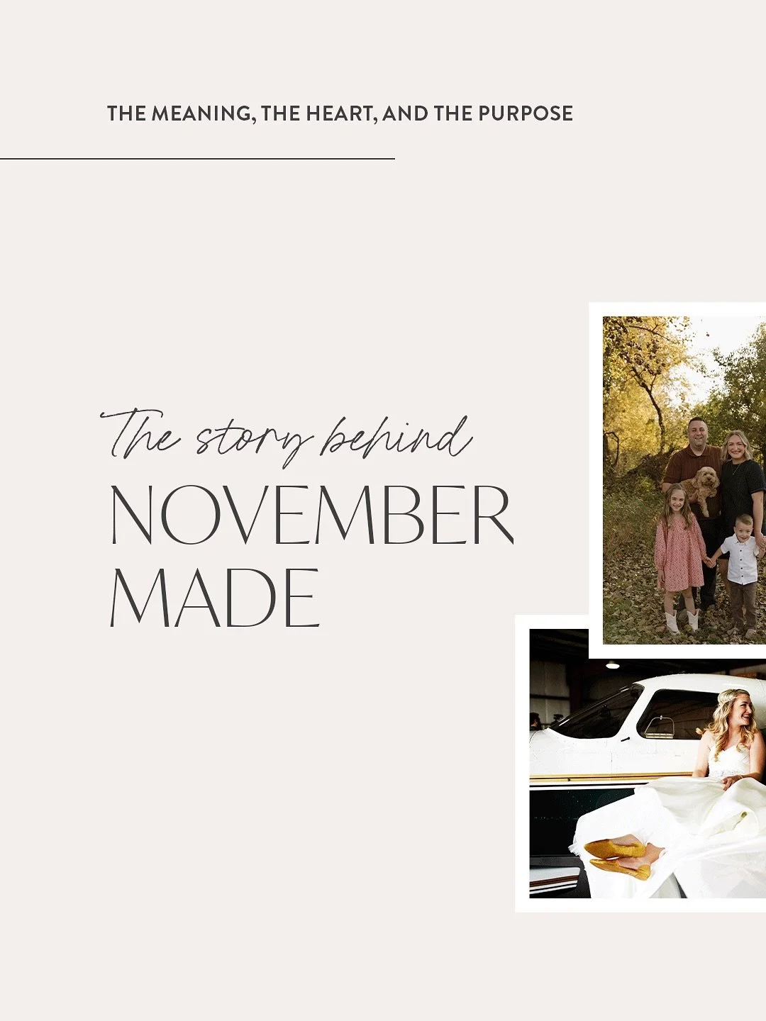 It&rsquo;s officially November, which felt like the perfect time to share the heart behind November Made 🤍 Swipe through to read the story behind my name and the meaning that inspires everything I do!

Updated family photos thanks to @alexasteenphot