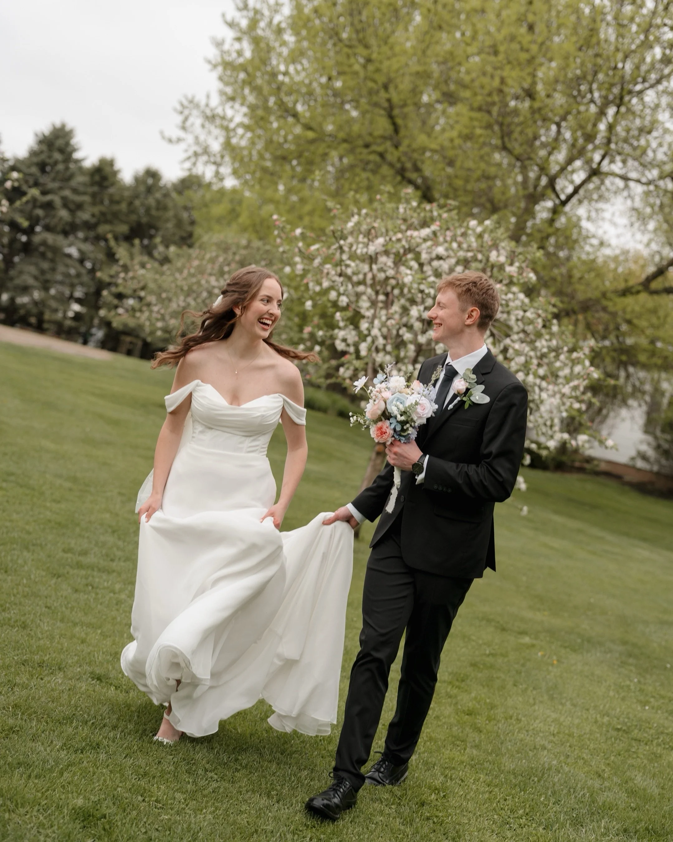 The Herrons are married! 🤍

What started as a cool, misty morning turned into warmth and sunshine for Payton and Michael&rsquo;s special day. Blooming trees surrounded their outdoor ceremony space and dancing inside the barn was the perfect way to e