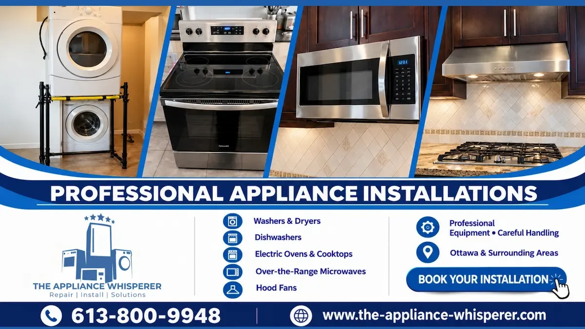Appliance installation in Ottawa flyer