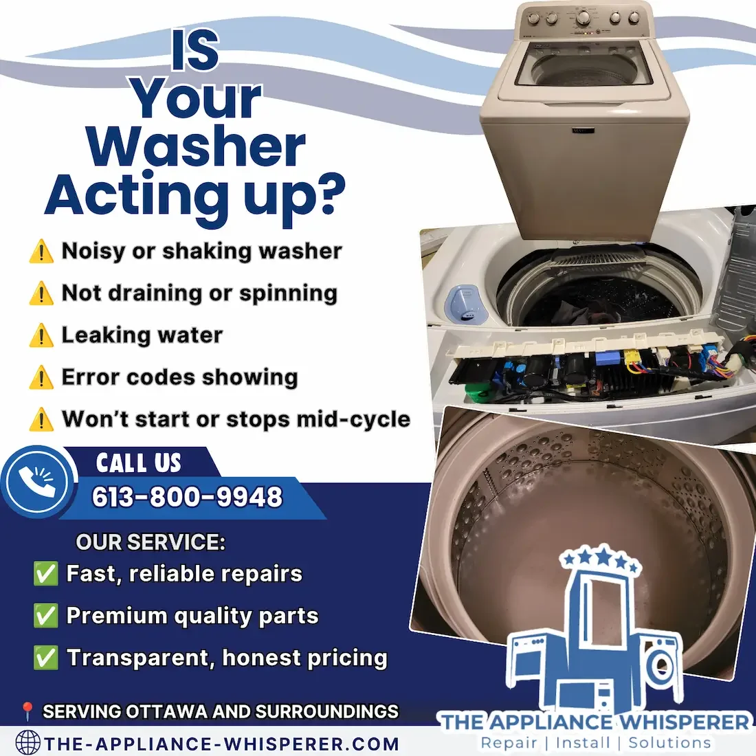 washer repair flyer Ottawa