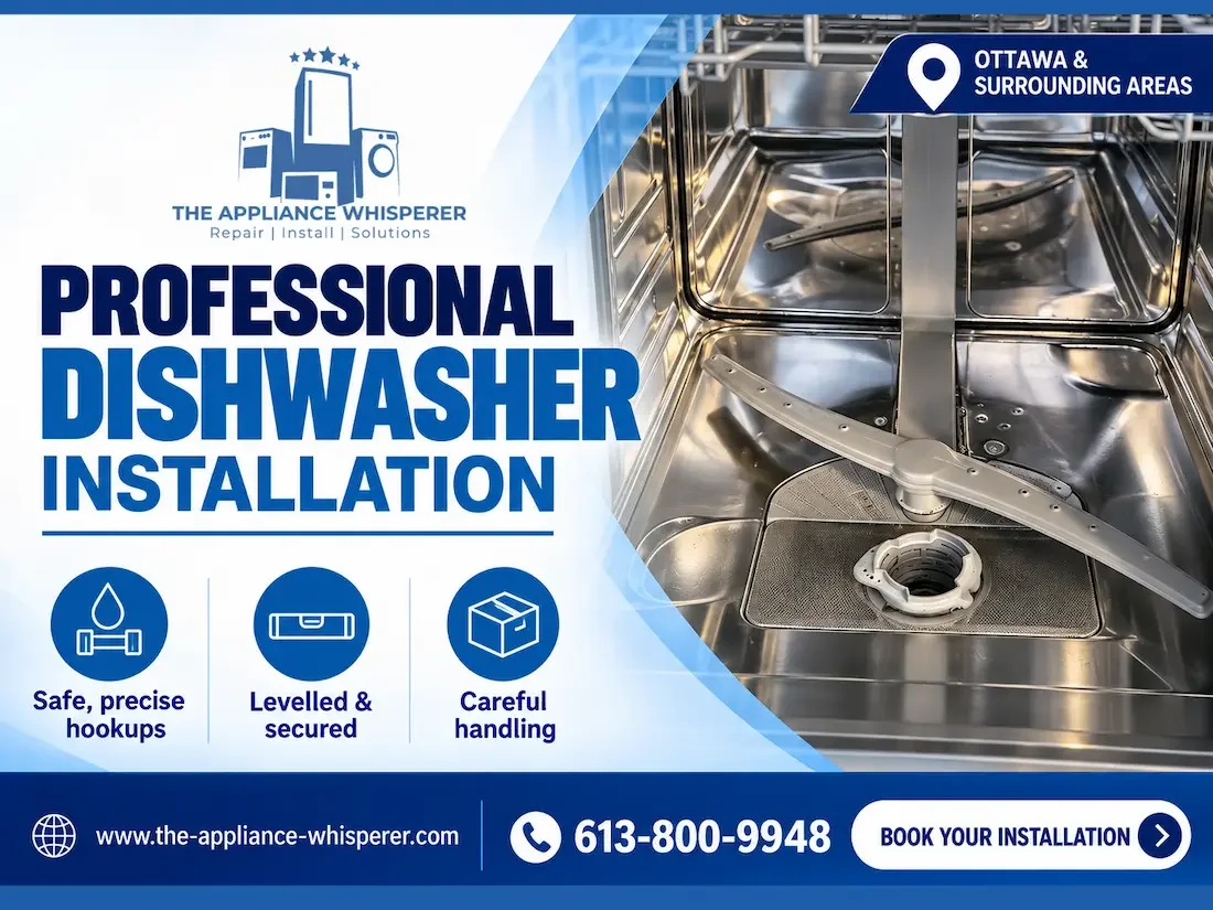 Dishwasher installation flyer The Appliance Whisperer