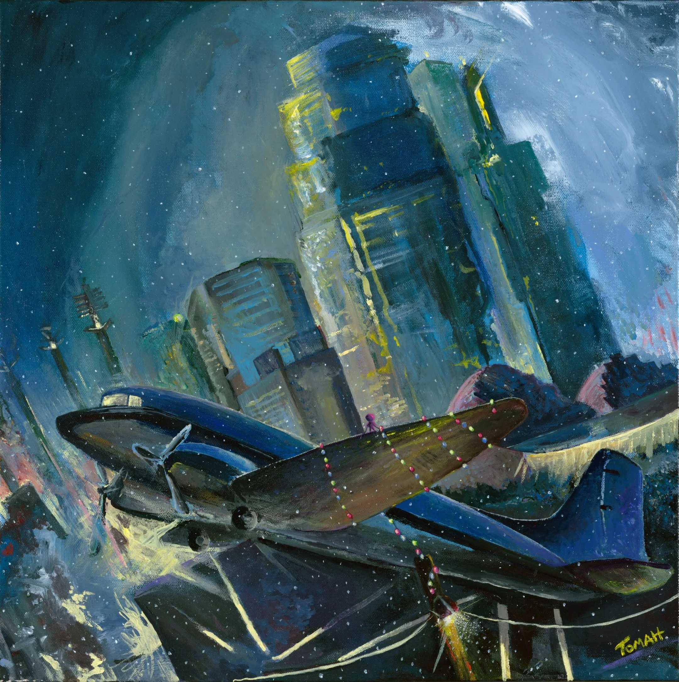 Rooftop Douglas DC3 (Kansas City) 20x20