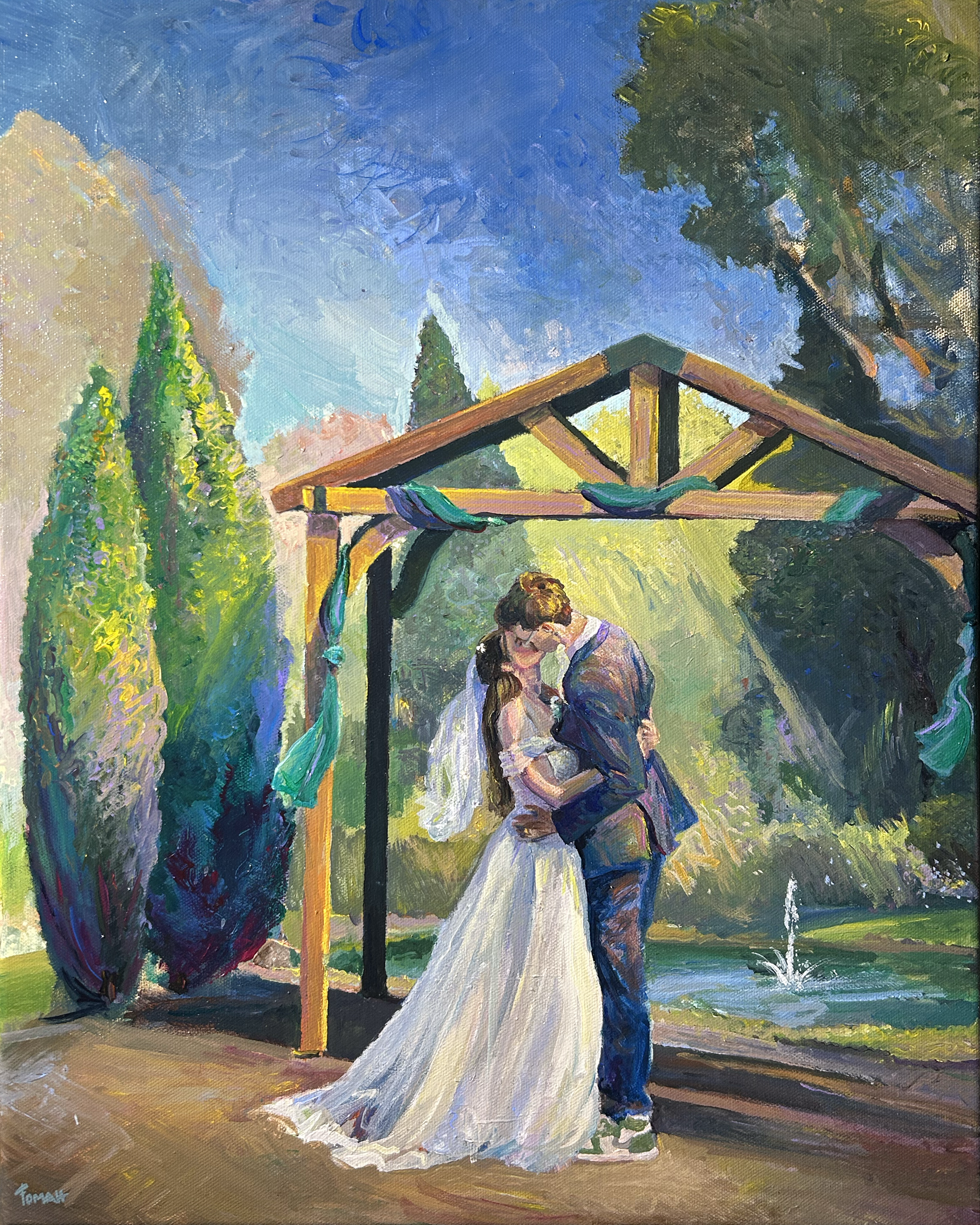 16x20 Live Wedding Portrait by Tomah