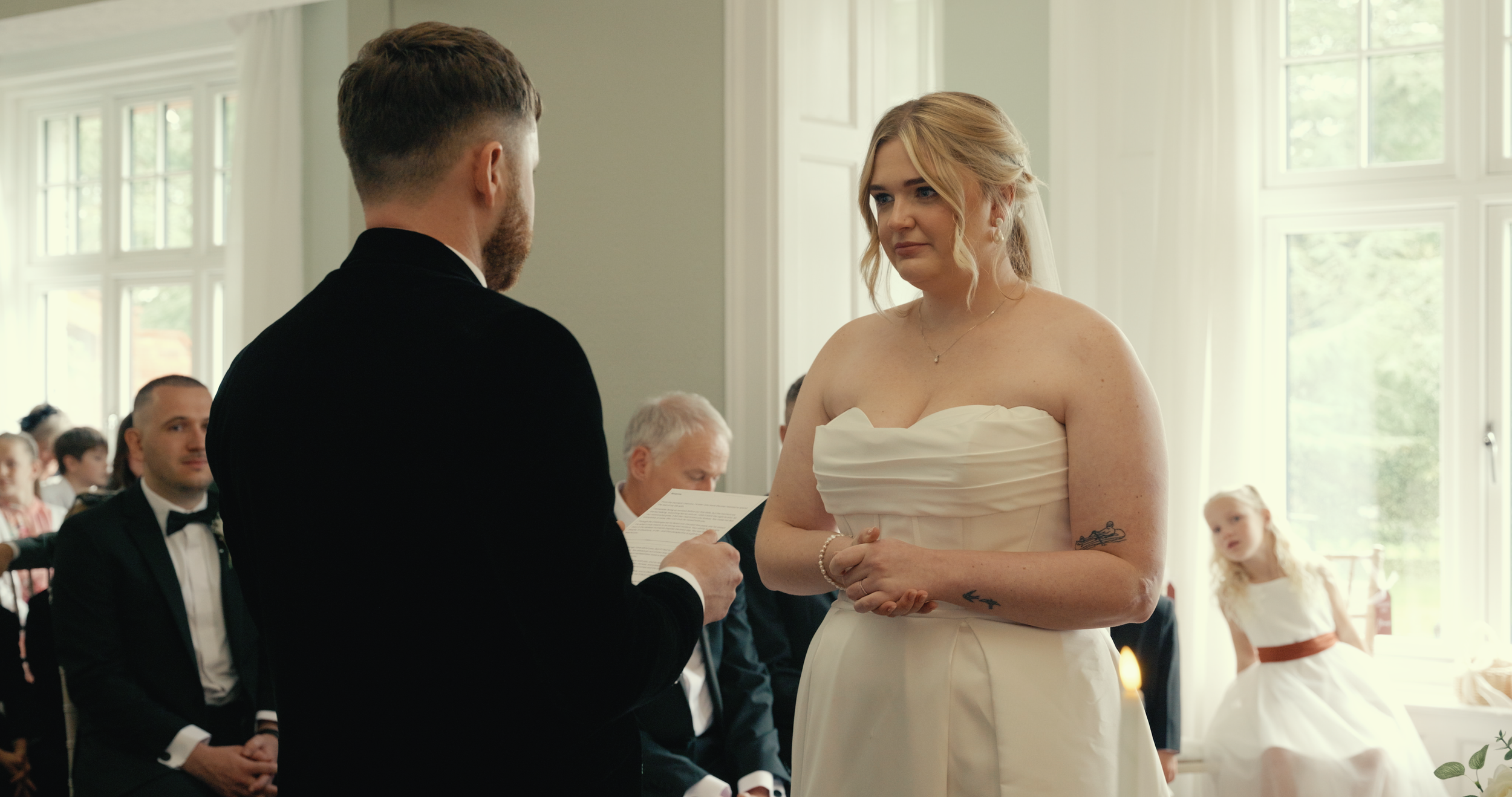 intimate Ashton Lodge Country Retreat wedding ceremony with personal vows