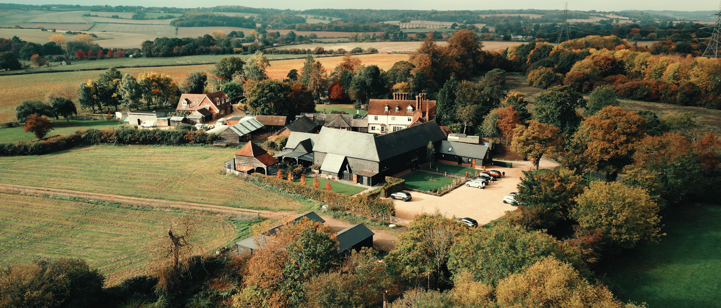 Wedding videographer filming at Barns at Redcoats Hertfordshire