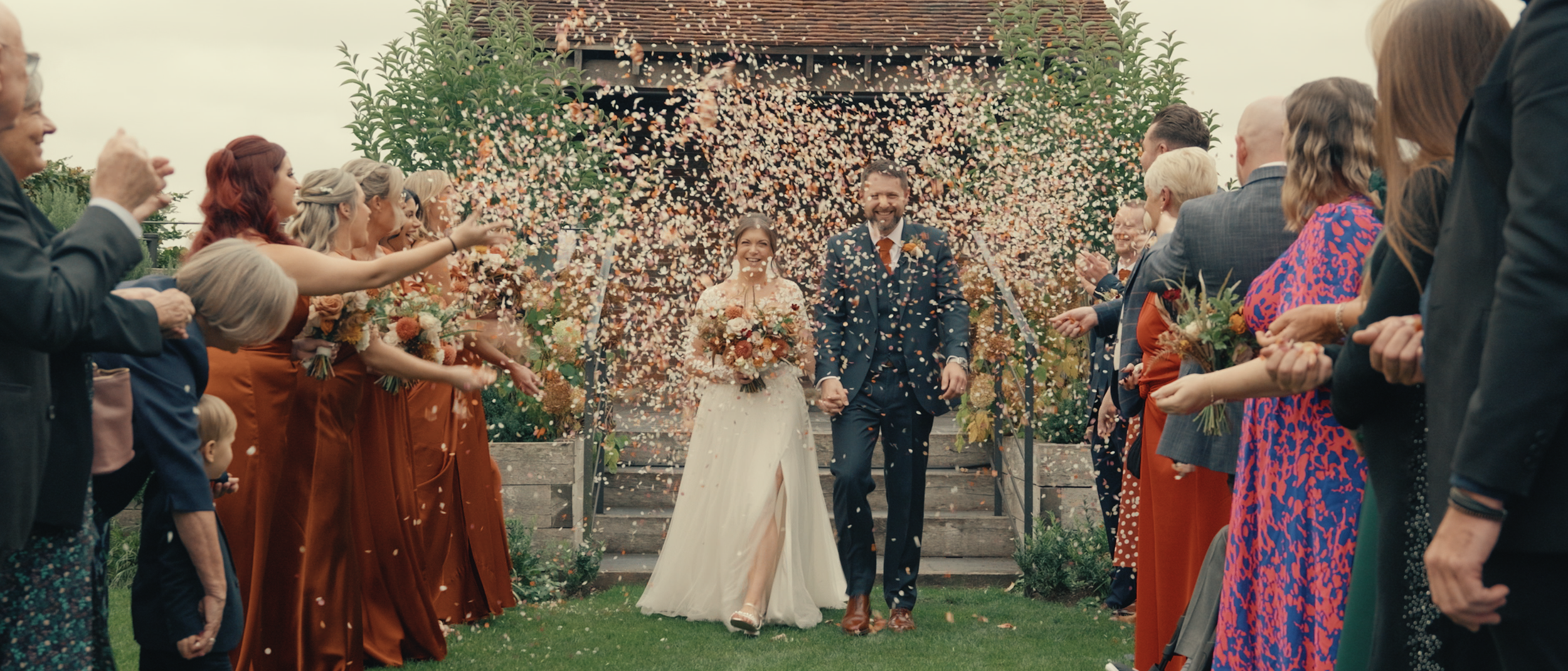 Relaxed documentary wedding moment at Hertfordshire wedding venue