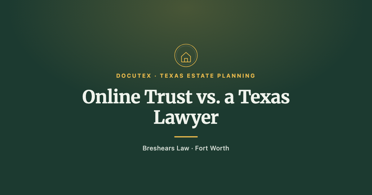 Online Living Trust vs. Hiring a Lawyer:  Which is Right for You?