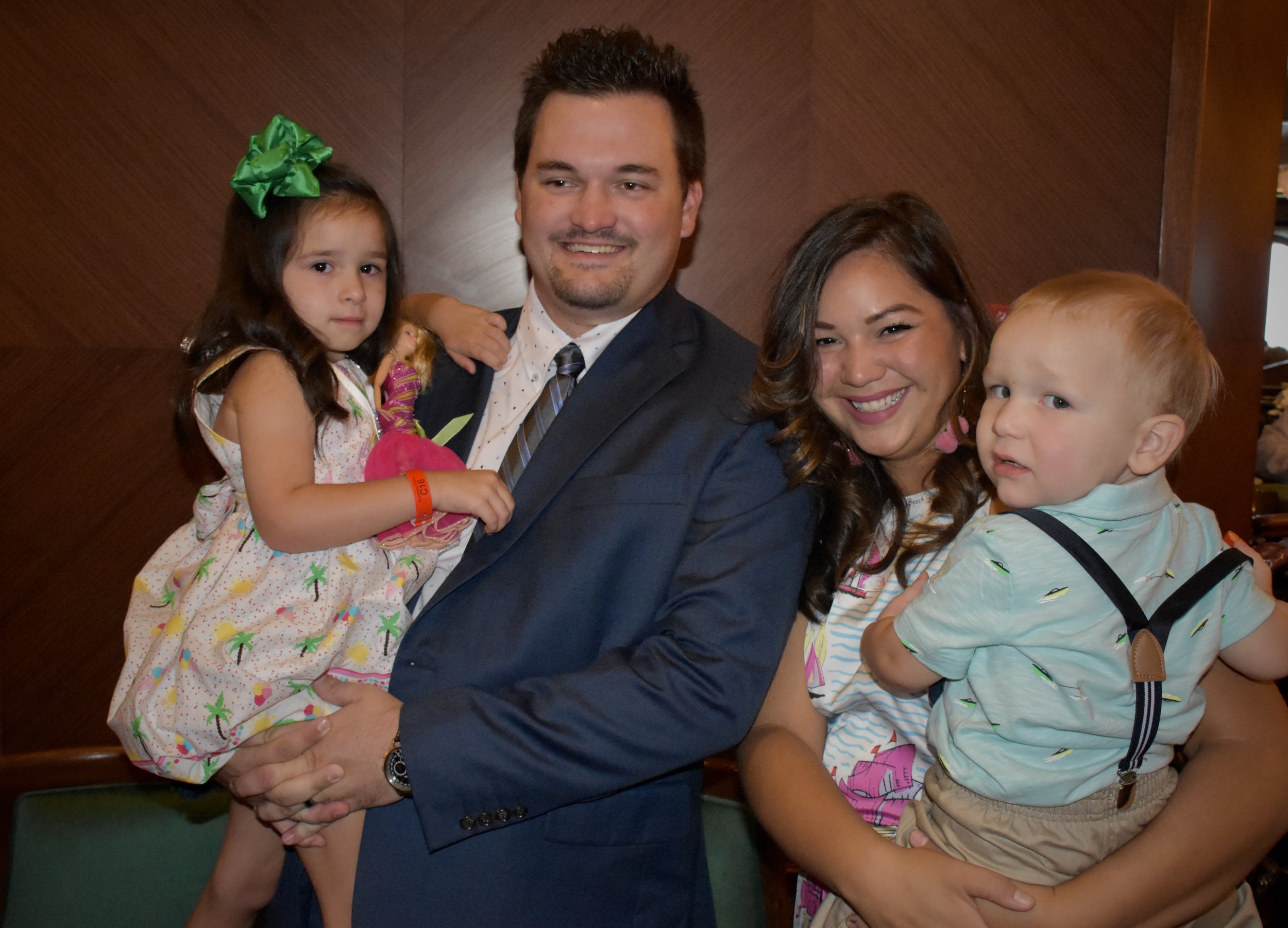 Son Nathan, wife Lauren, and two of our grandchildren