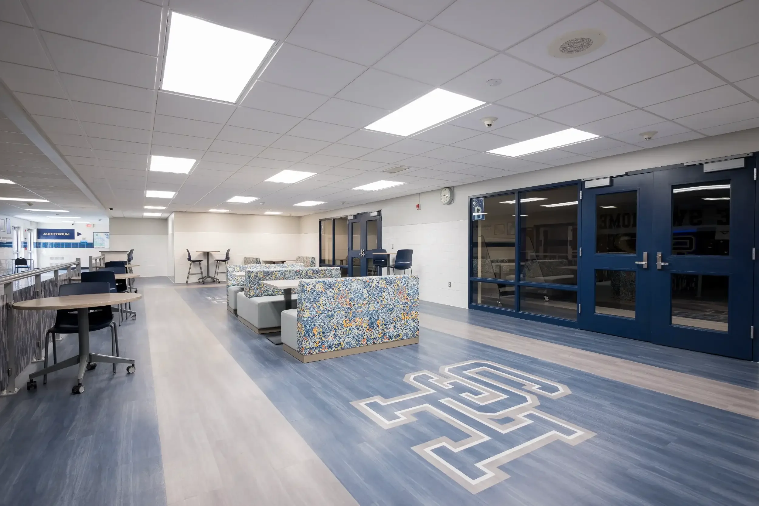 The renovated cafeteria