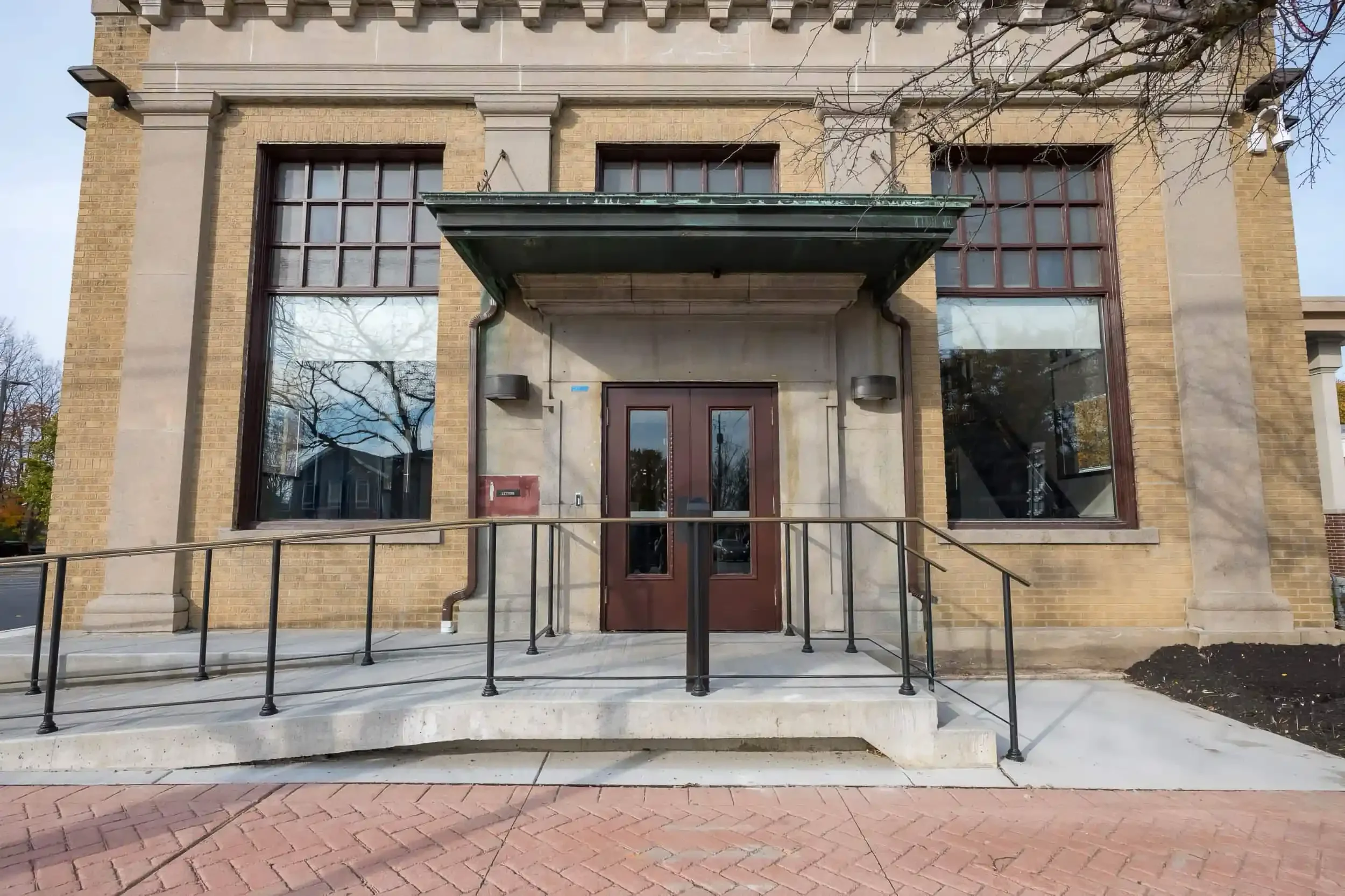 The exterior of Alden State Bank