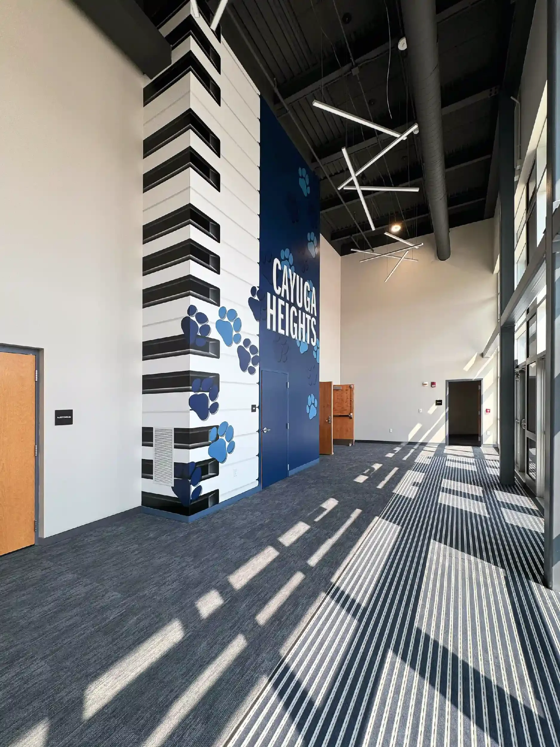 The lobby of the Depew UFSD auditorium