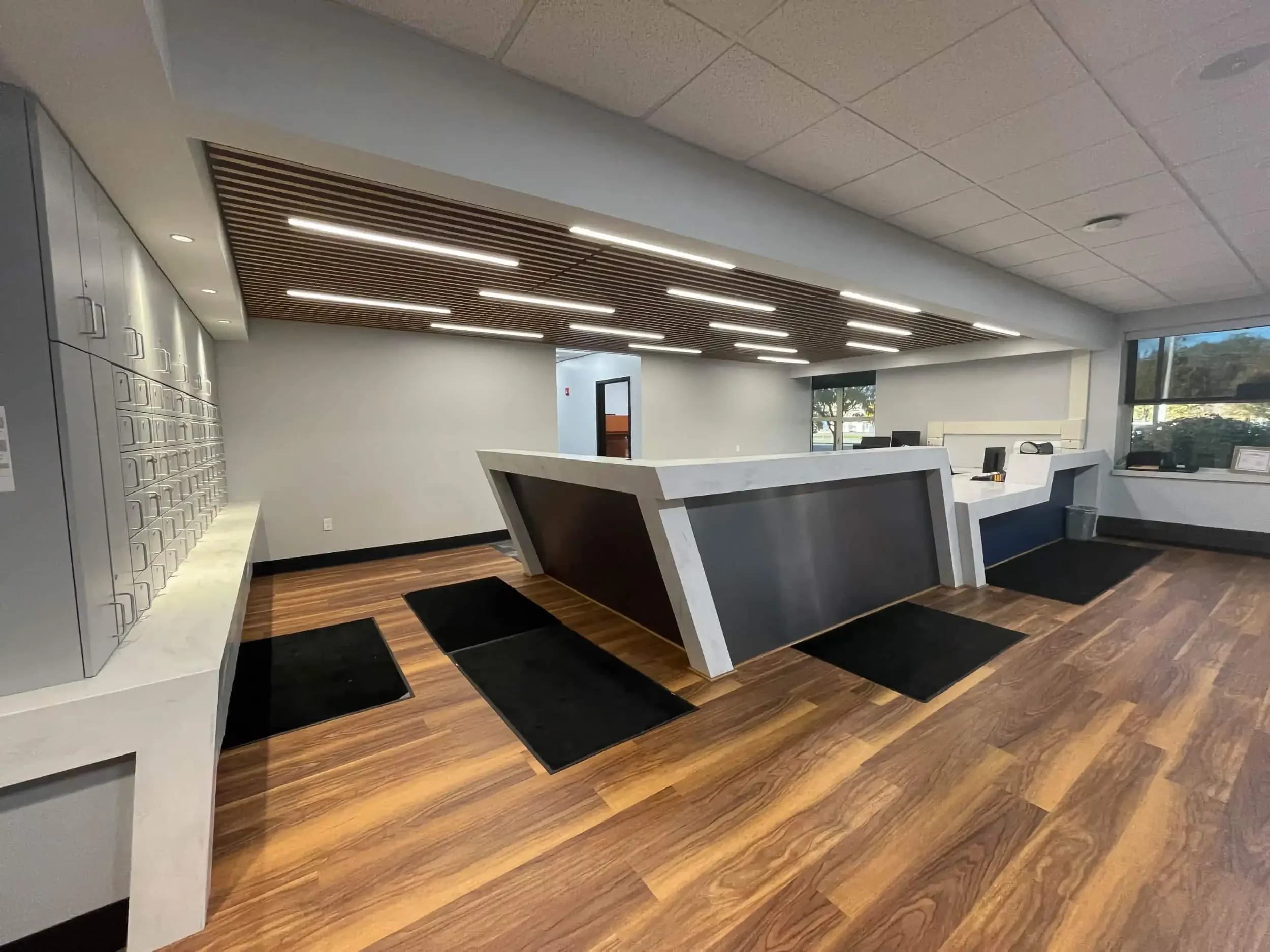 The reception area at Erie 1 BOCES Harkness Career & Technical Center