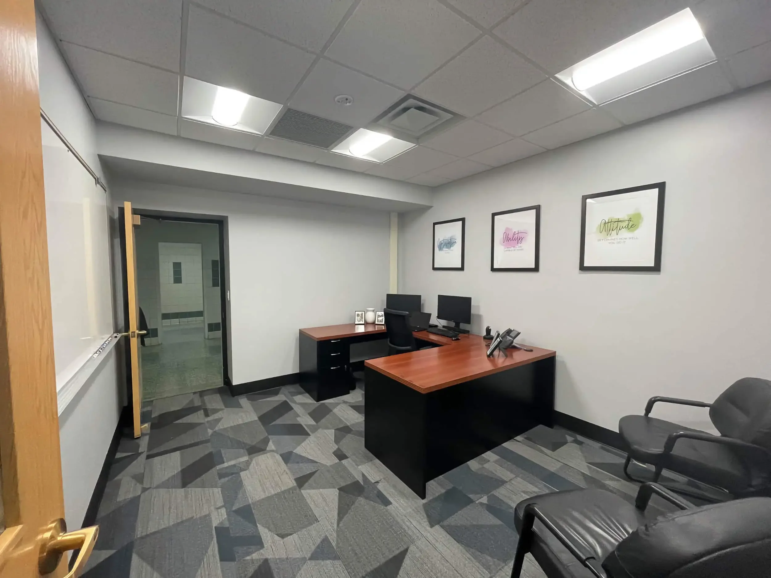 An office at Erie 1 BOCES Harkness Career & Technical Center