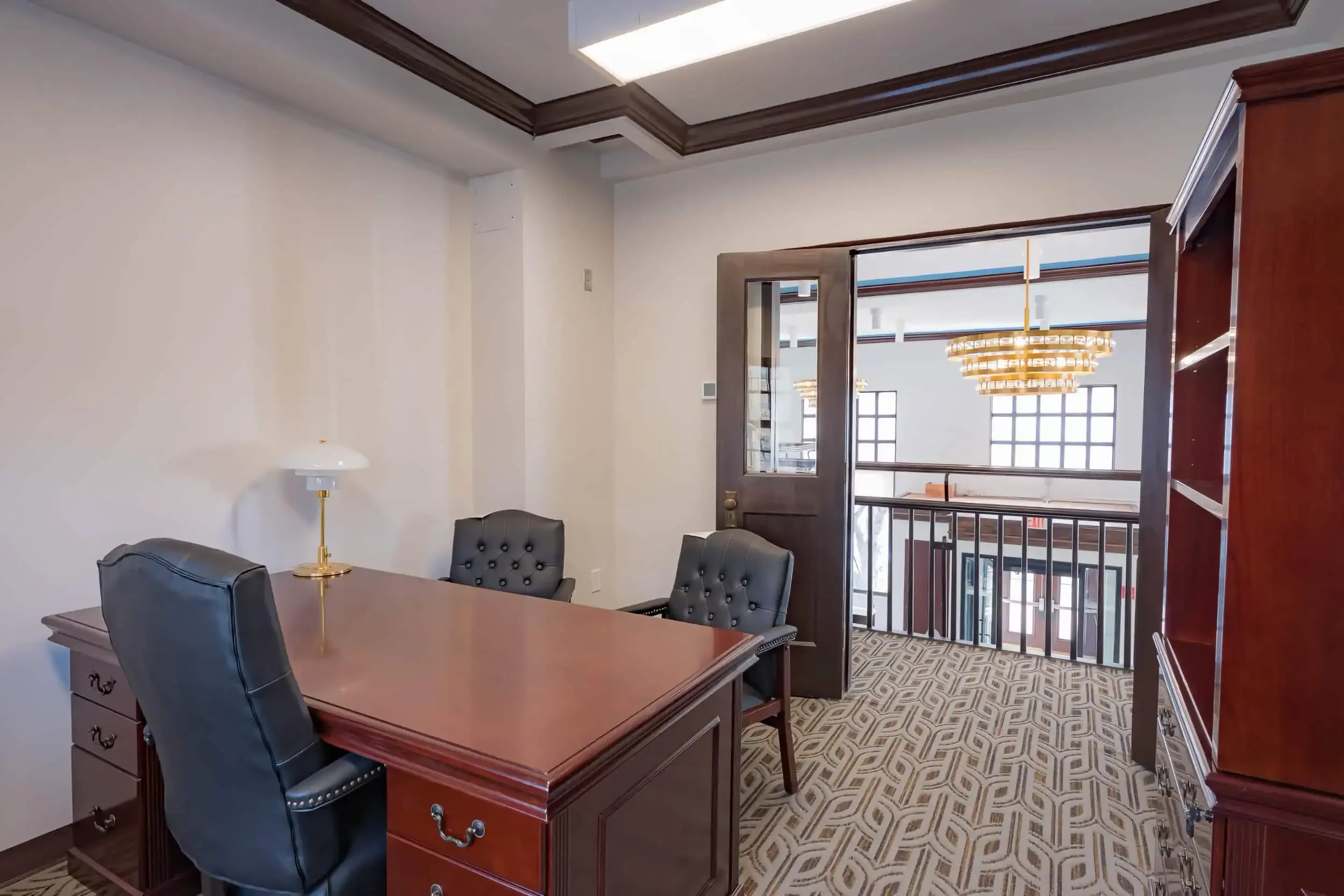 A conference room at Alden State Bank