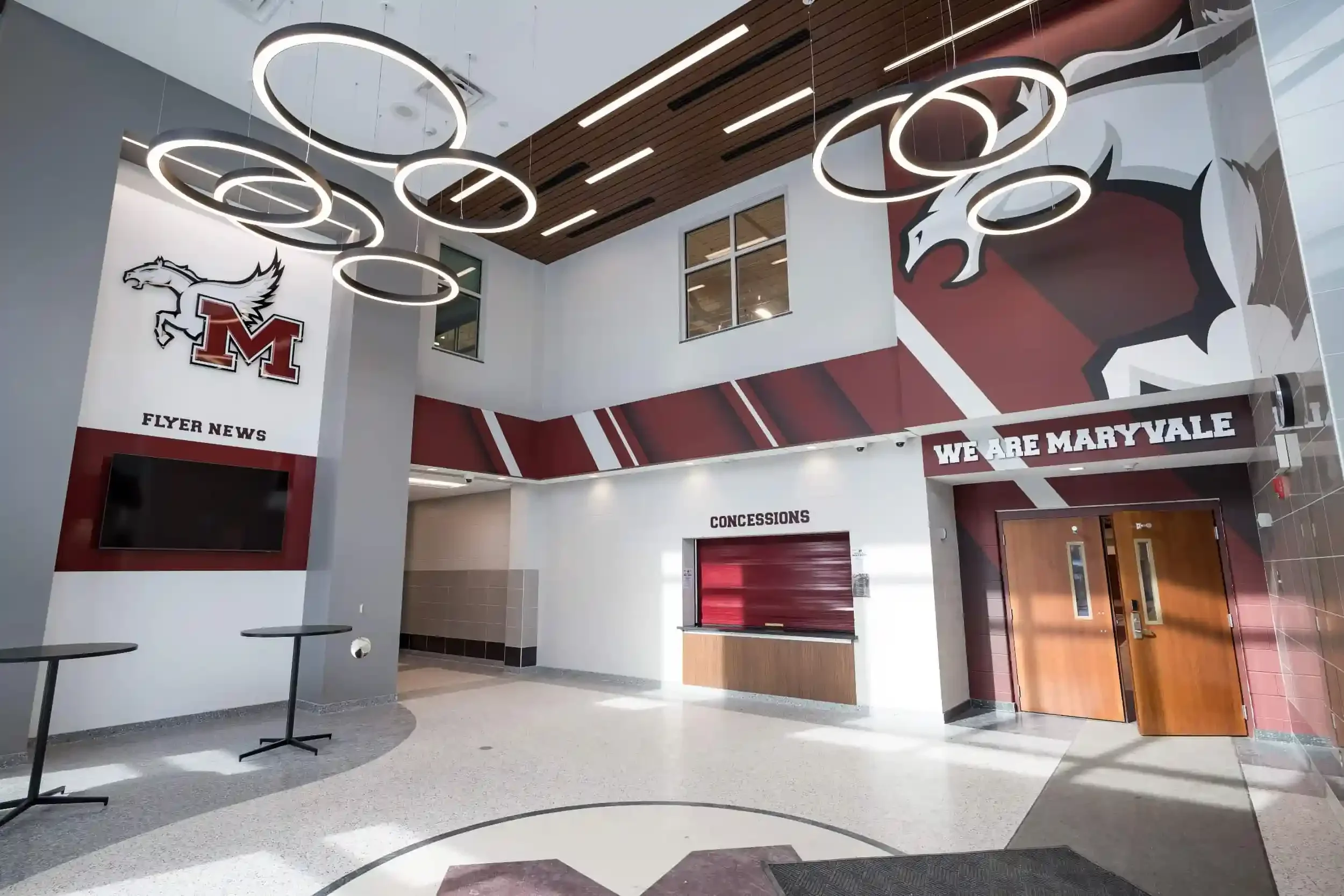 The new gymnasium lobby