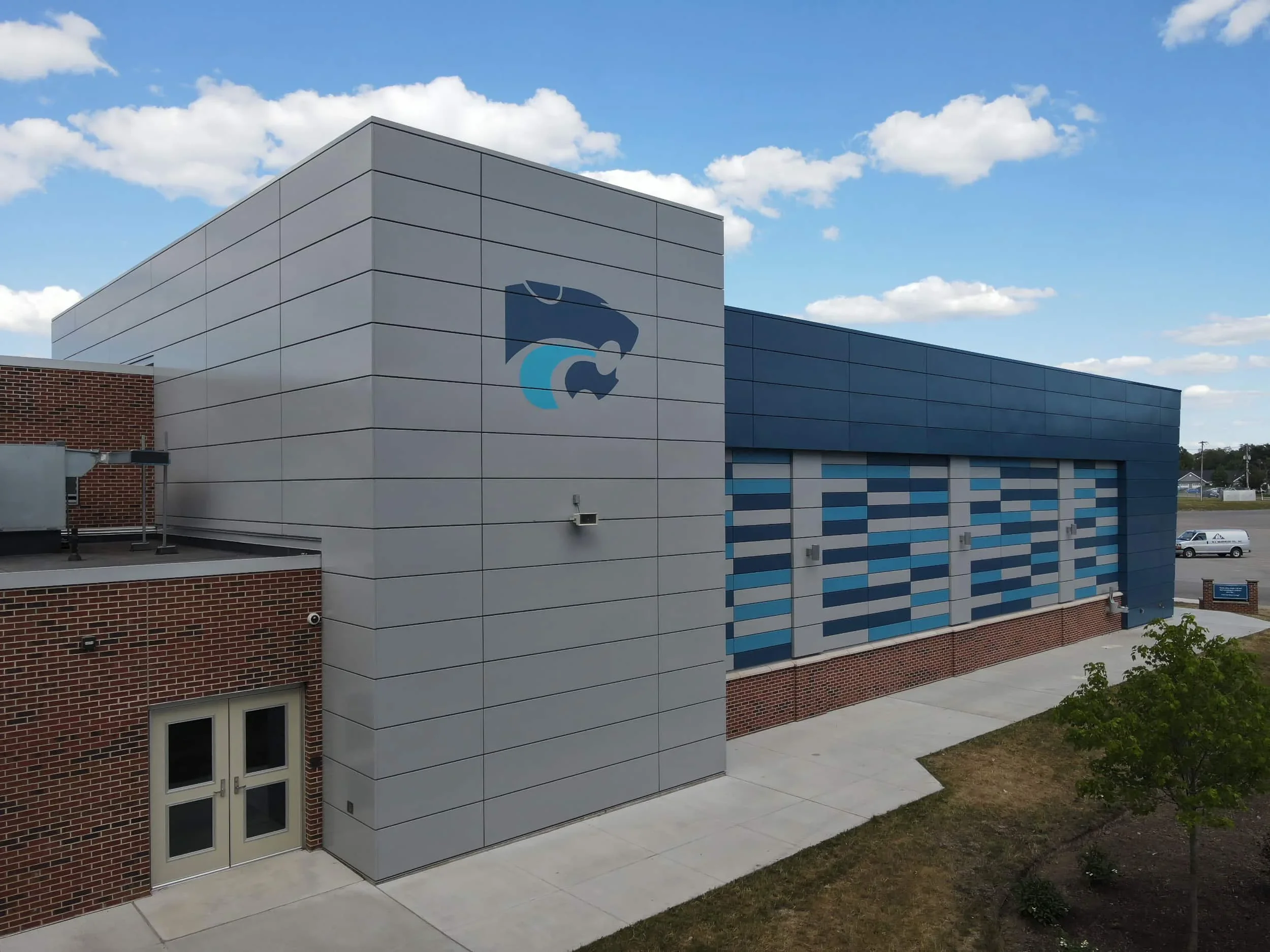 The exterior of the new auditorium at Depew UFSD