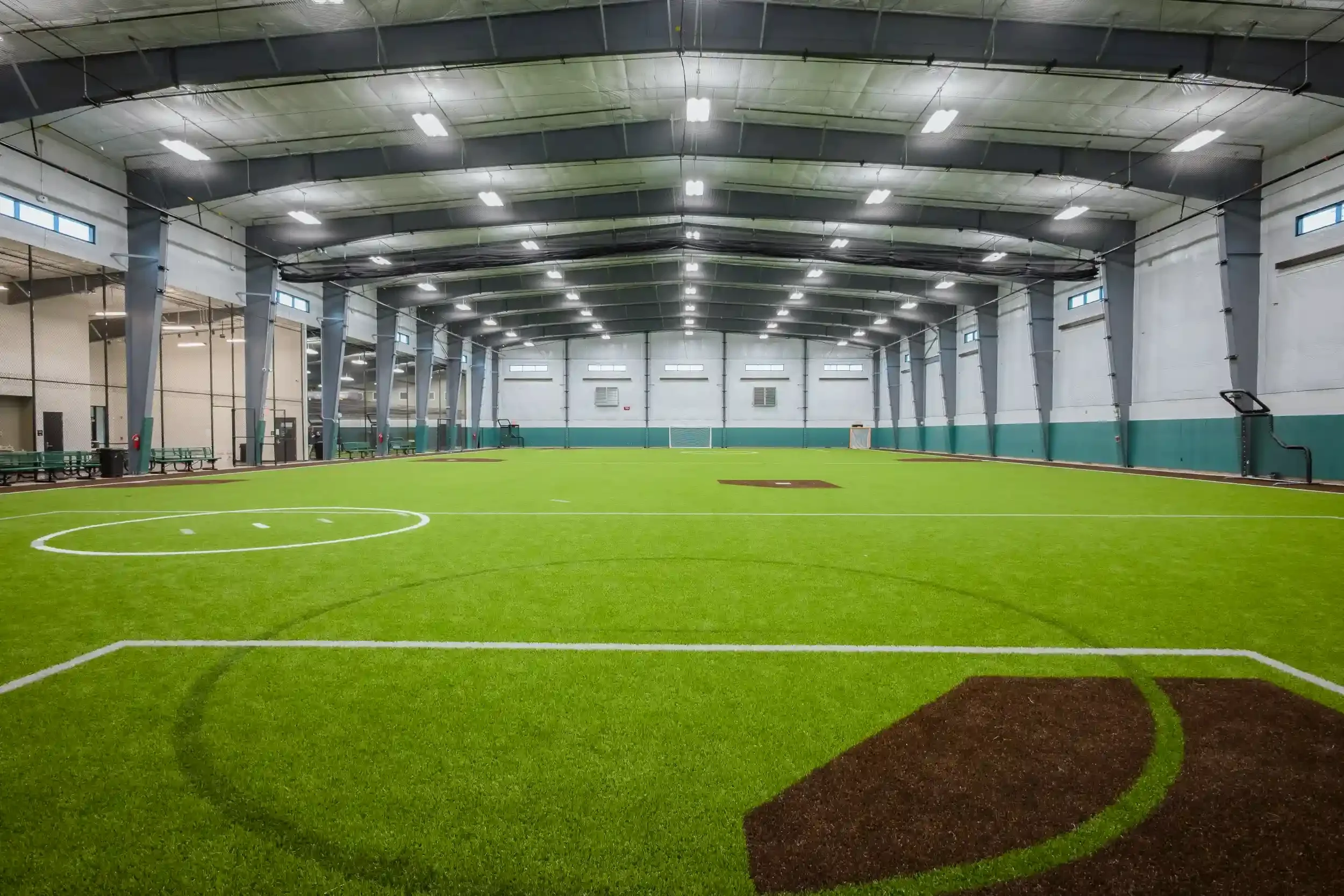 The inside of the new Thomas M. Fieldhouse built for the City of Buffalo at Shoshone Park.