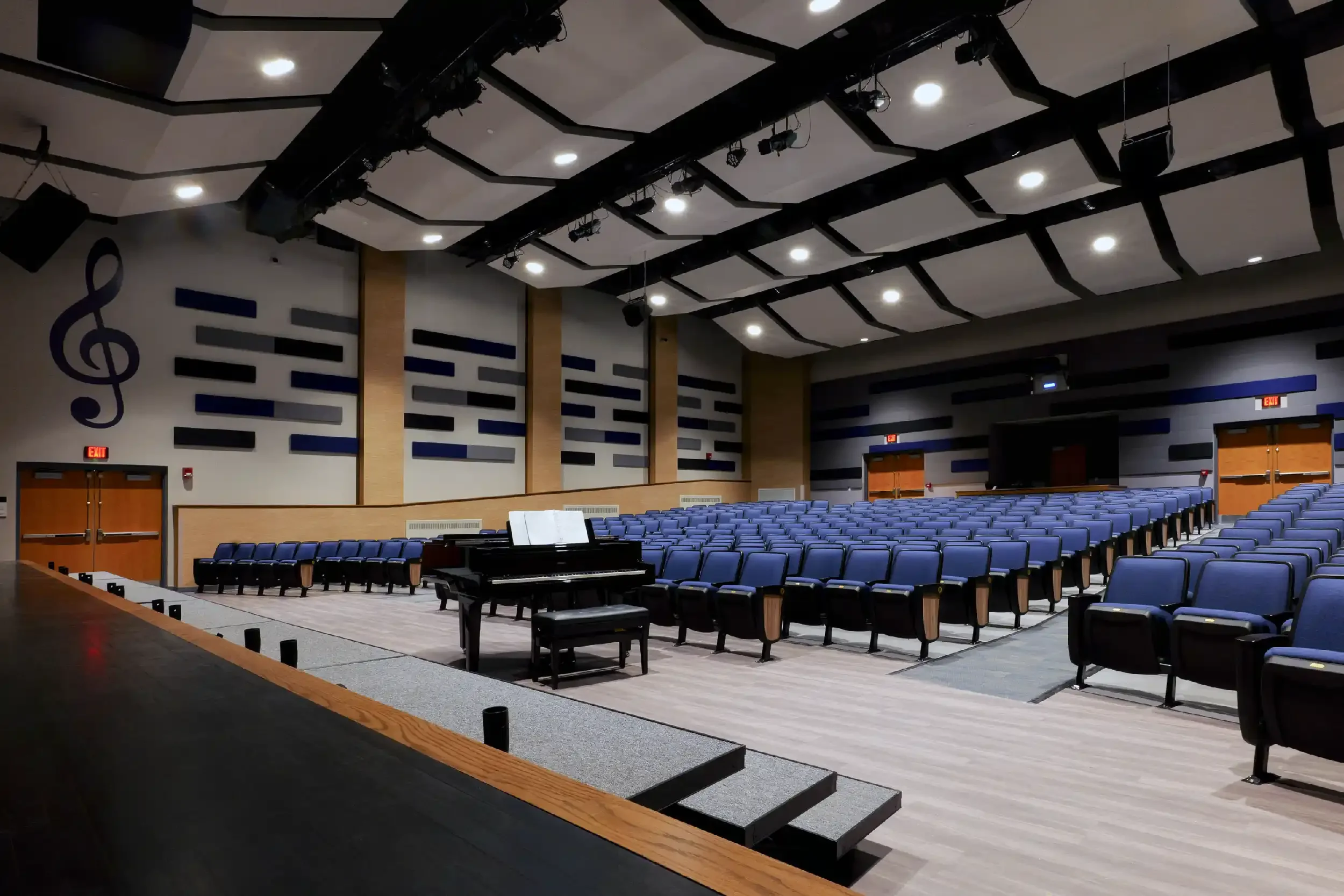 The interior of the new auditorium at Depew UFSD